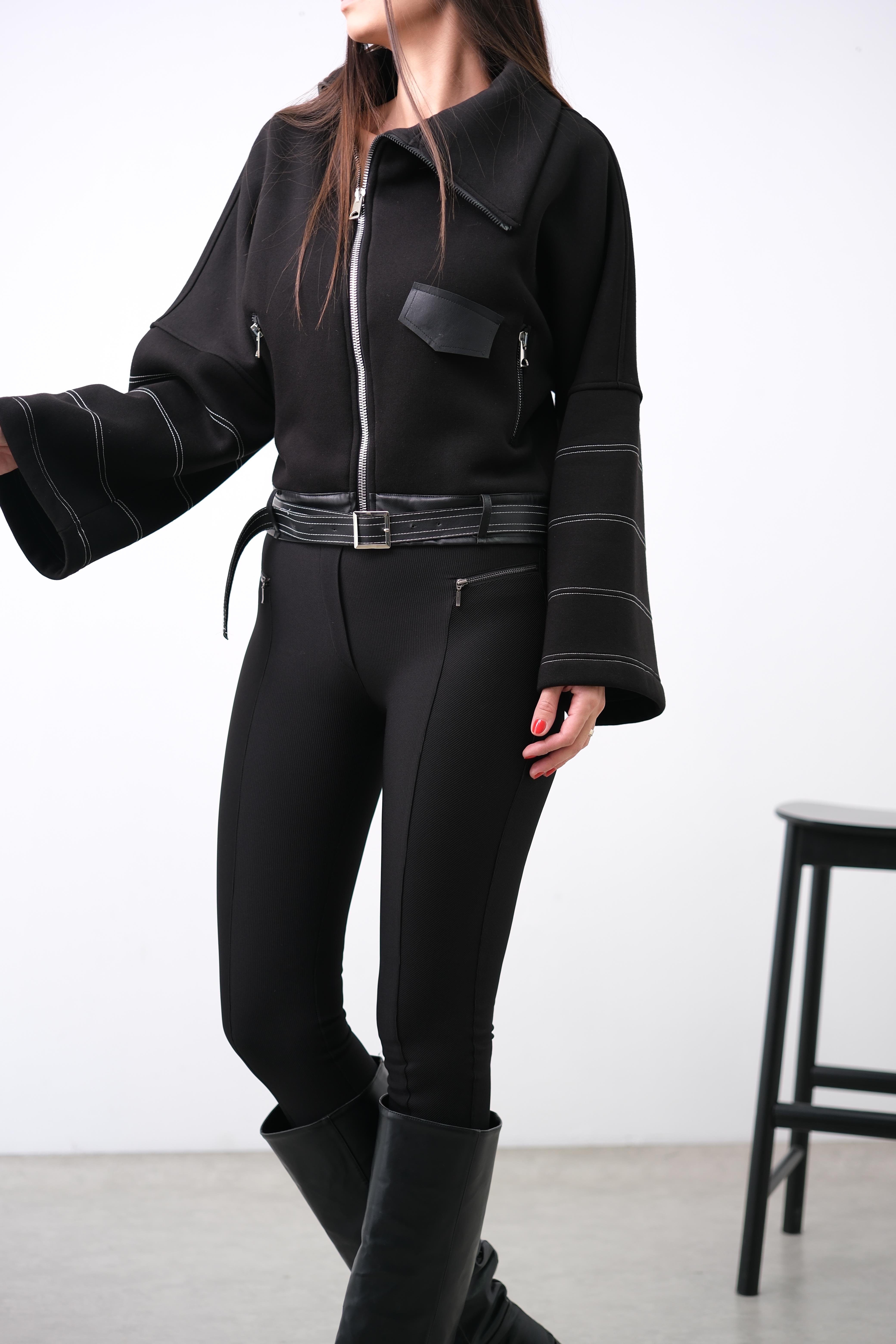 BAKER SİYAH TAYT PANTOLON