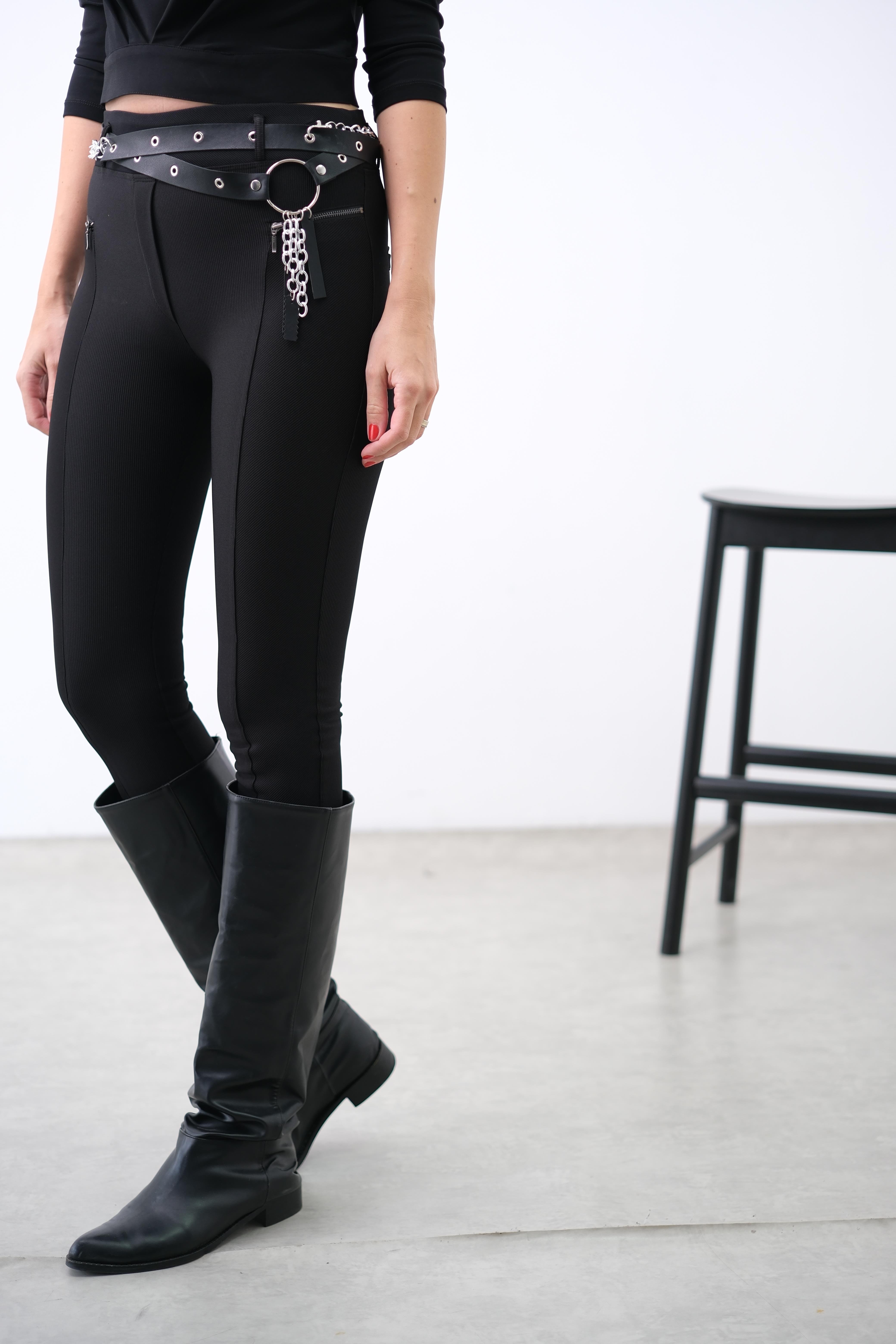 BAKER SİYAH TAYT PANTOLON