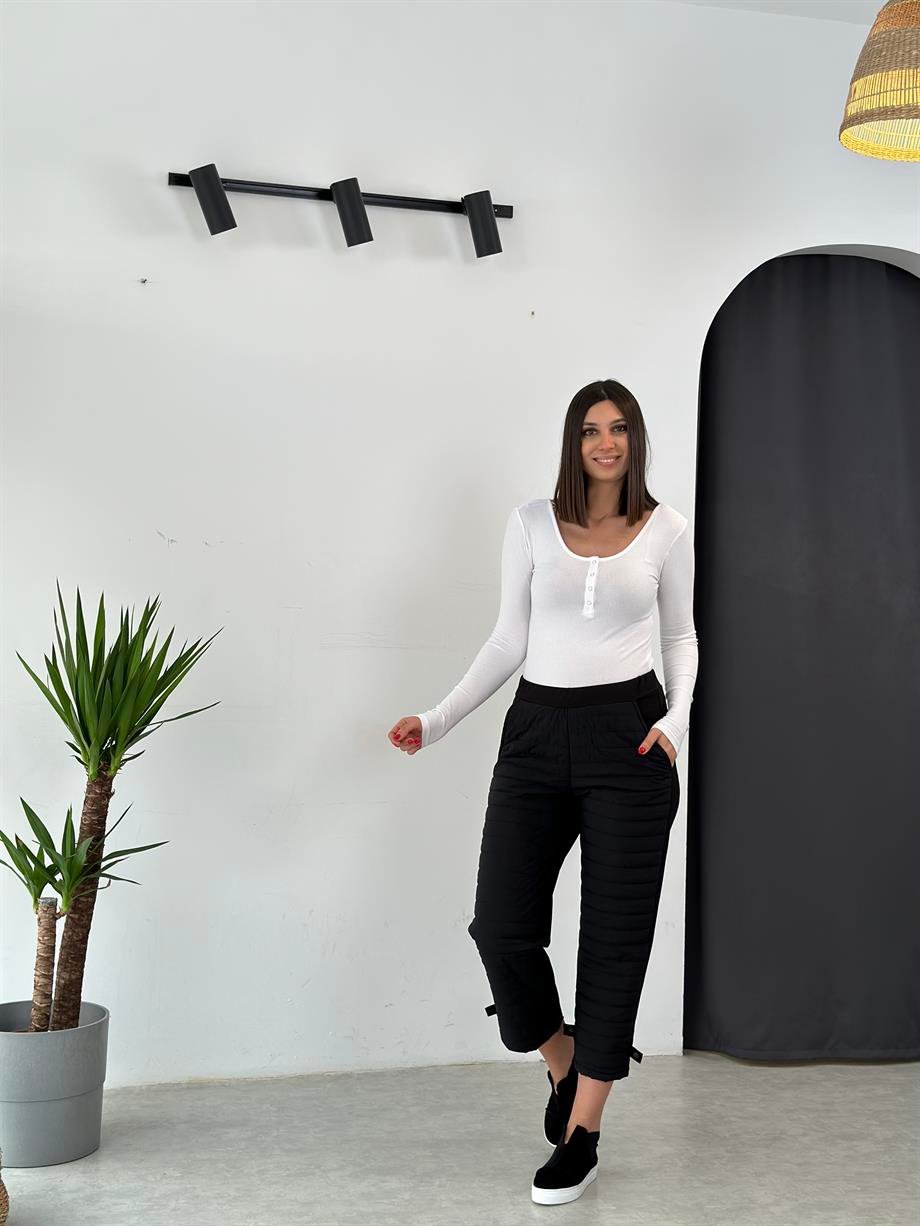BALİN SİYAH TASARIM PANTOLON