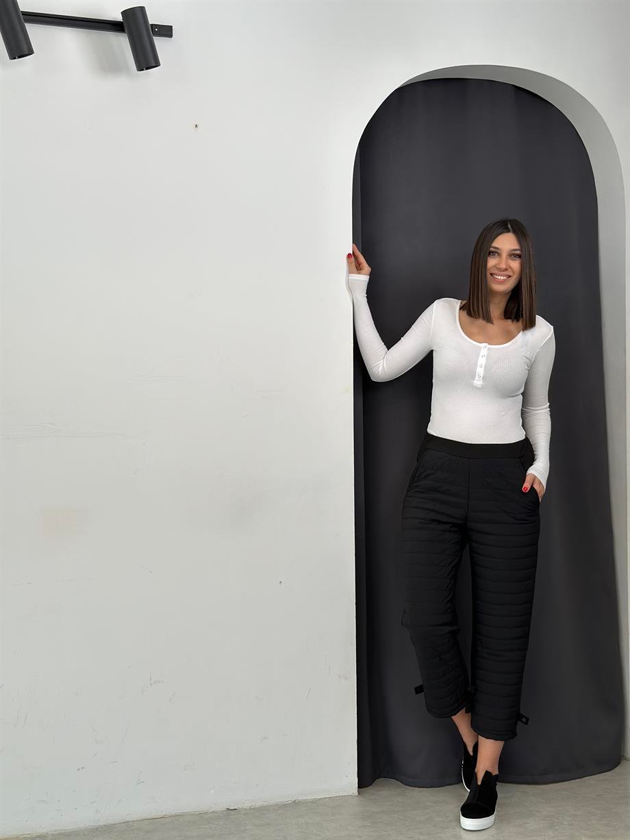 BALİN SİYAH TASARIM PANTOLON