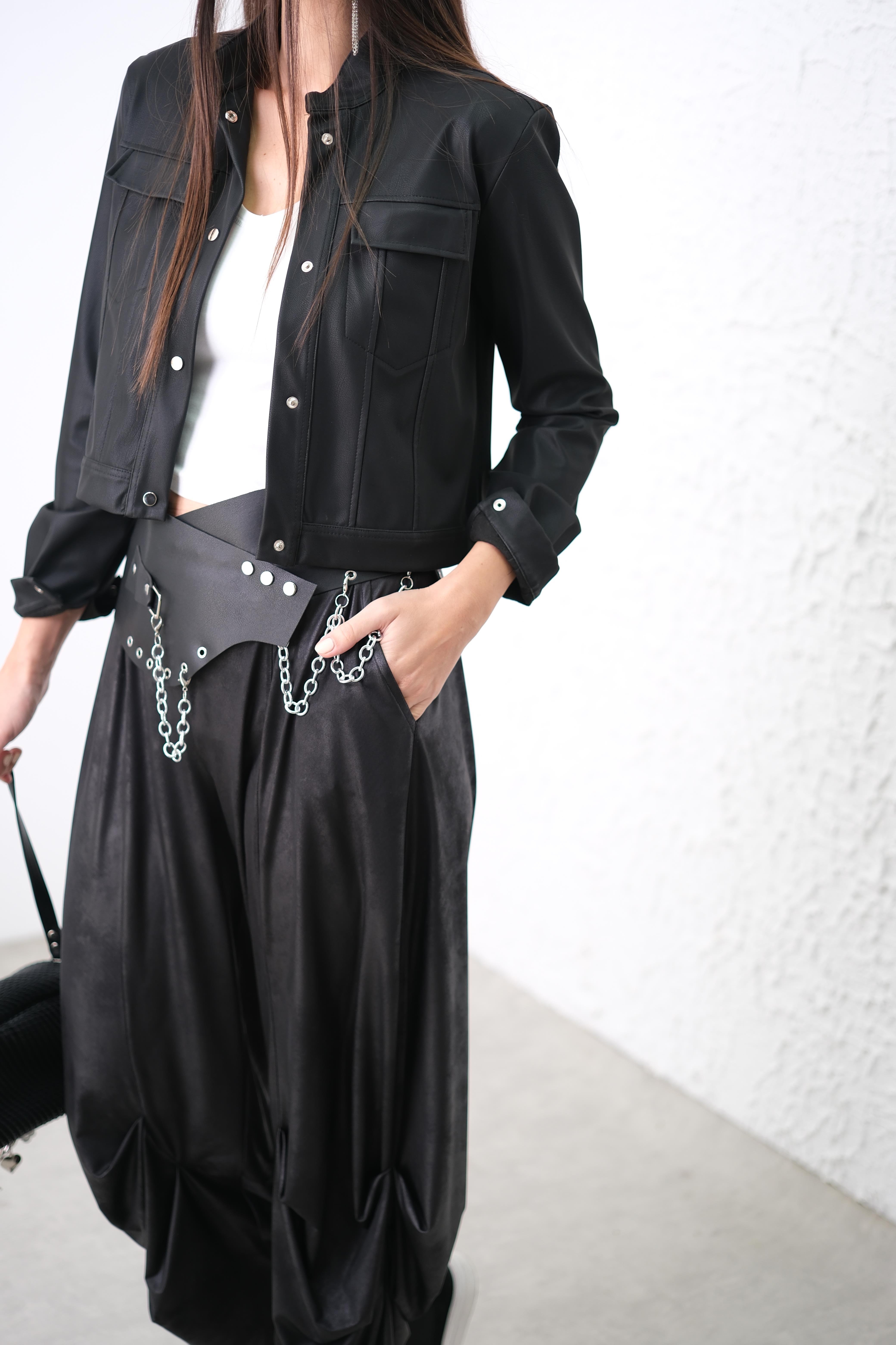 BESTİE TASARIM SİYAH CEKET