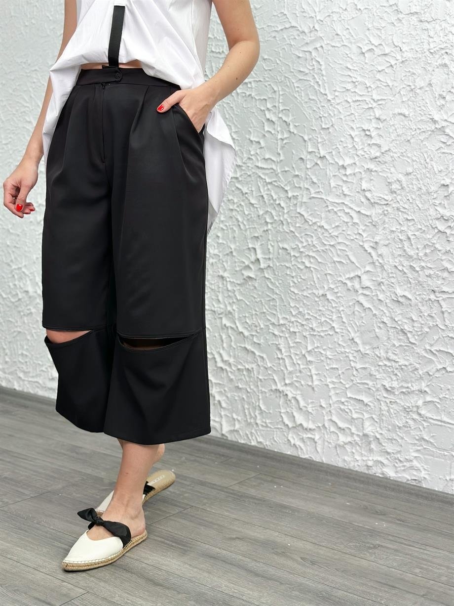 BORGO SİYAH TASARIM PANTOLON