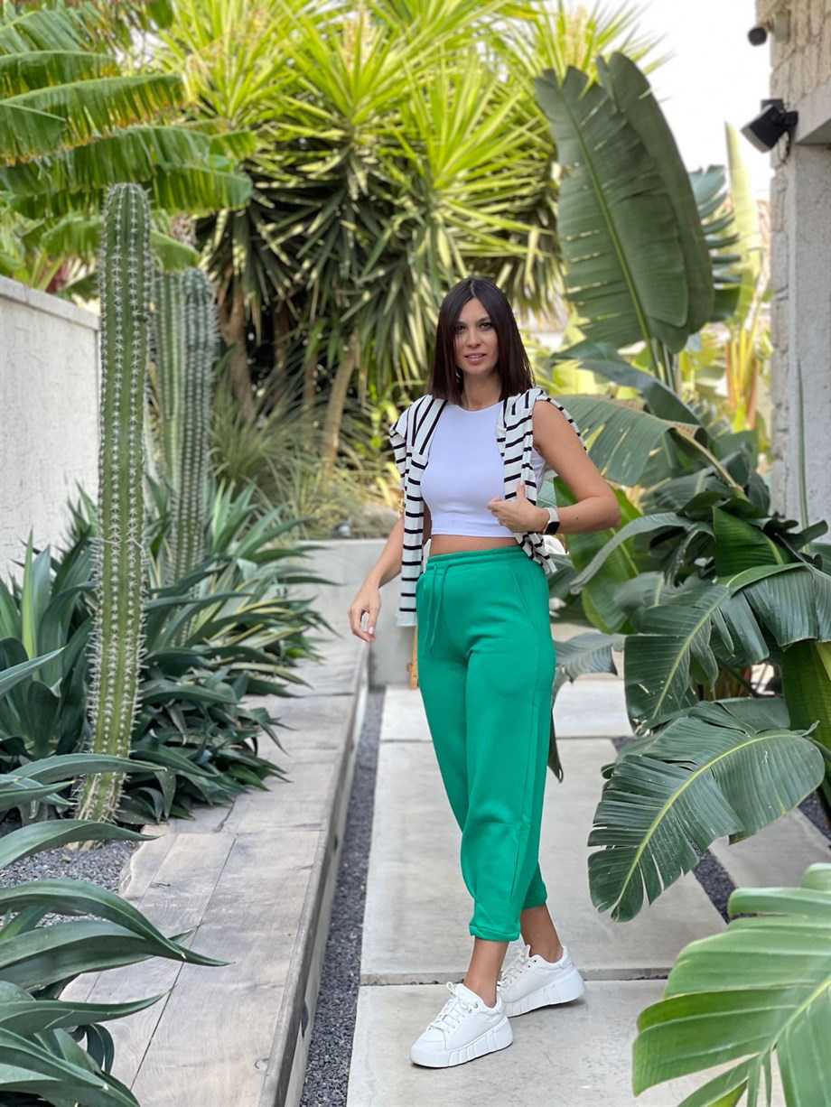 BROVA YEŞİL PİLİ DETAYLI EŞOFMAN