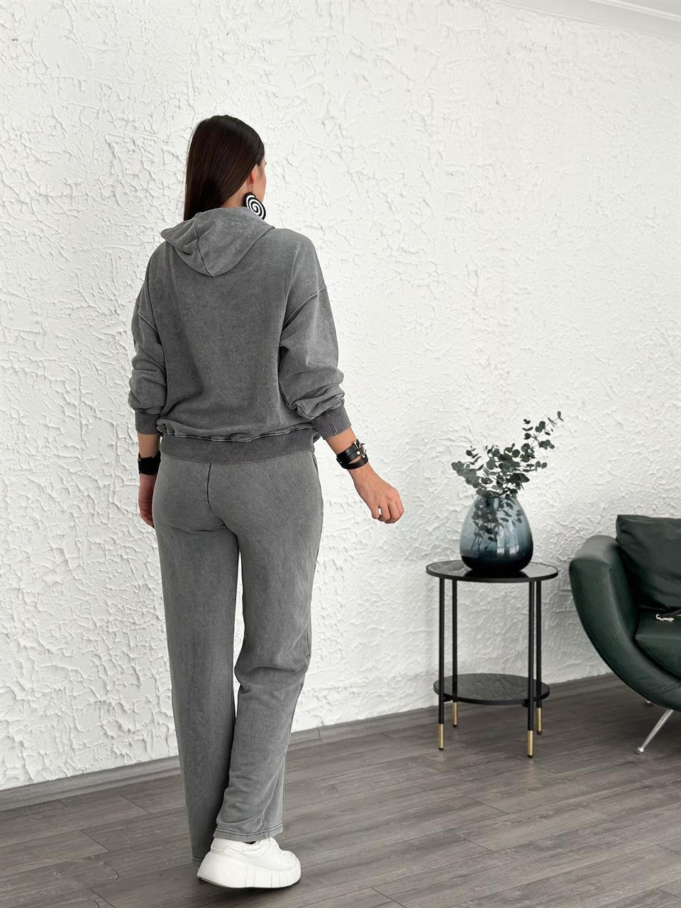 CALİFORNİA GRİ OVERSİZE SWEAT