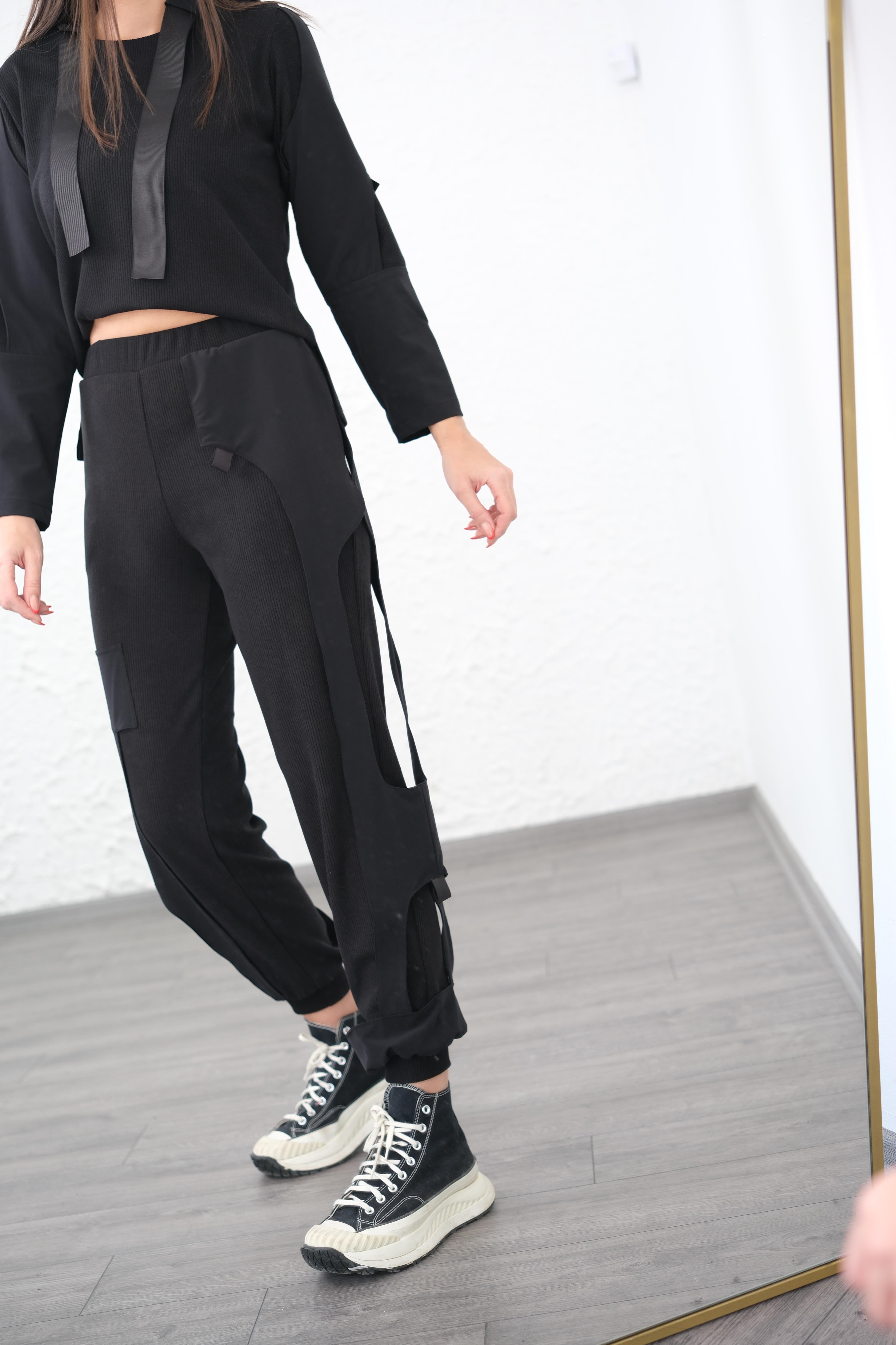 CELLY SİYAH TRİKO JOGGER PANTOLON