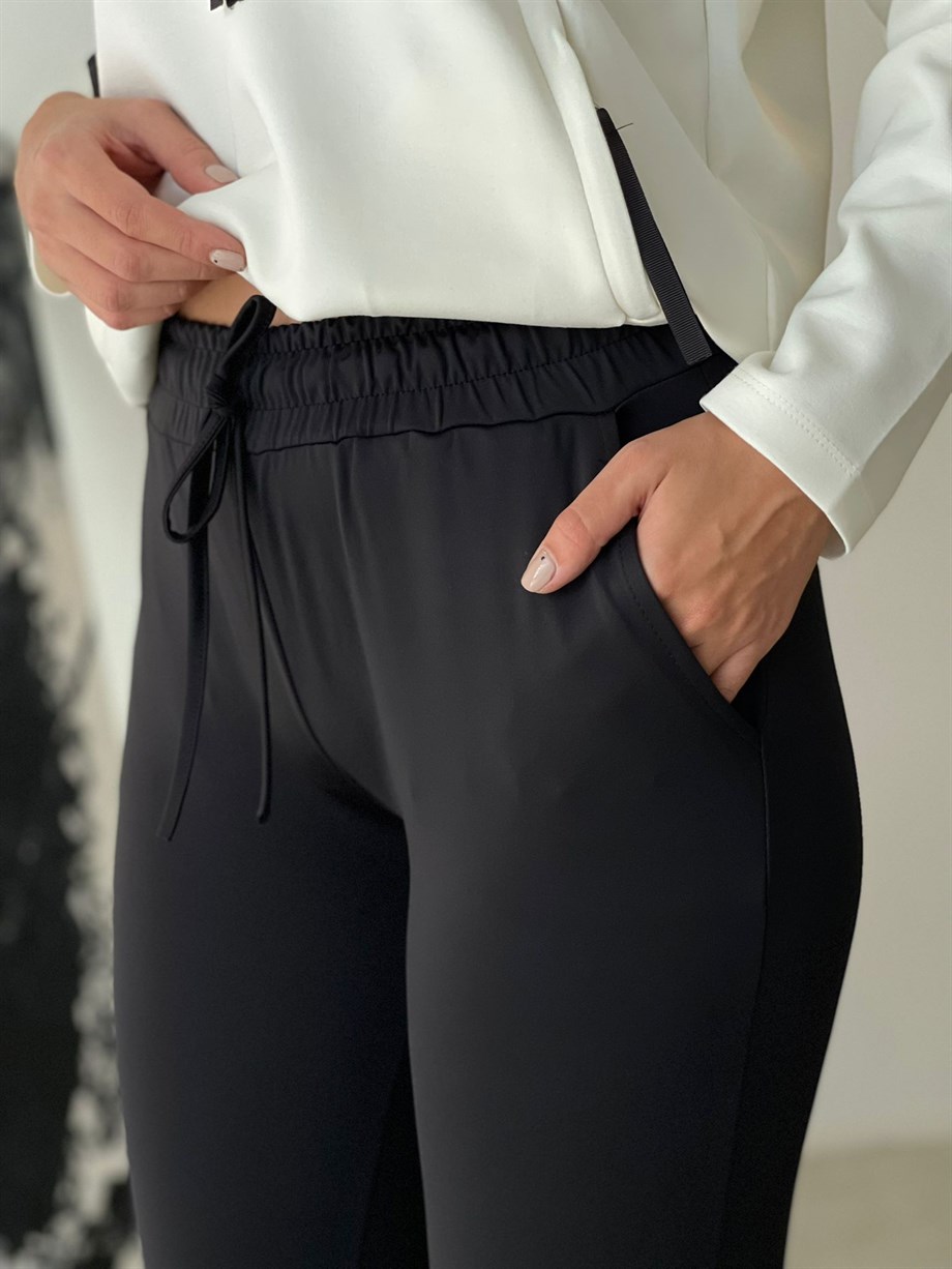 CERANE SİYAH RAHAT PANTOLON