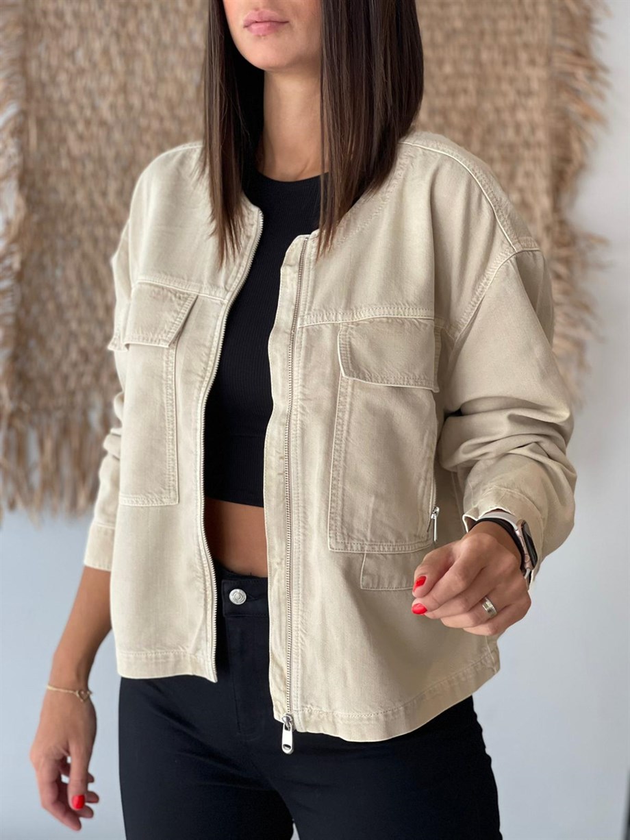 CHRIS KEMİK GABARDİN CEKET