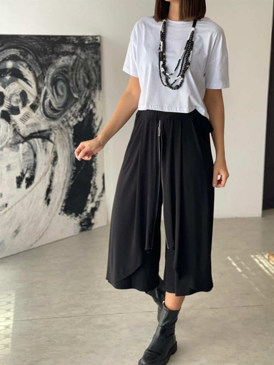 COLMAN SİYAH FERMUARLI PANTOLON