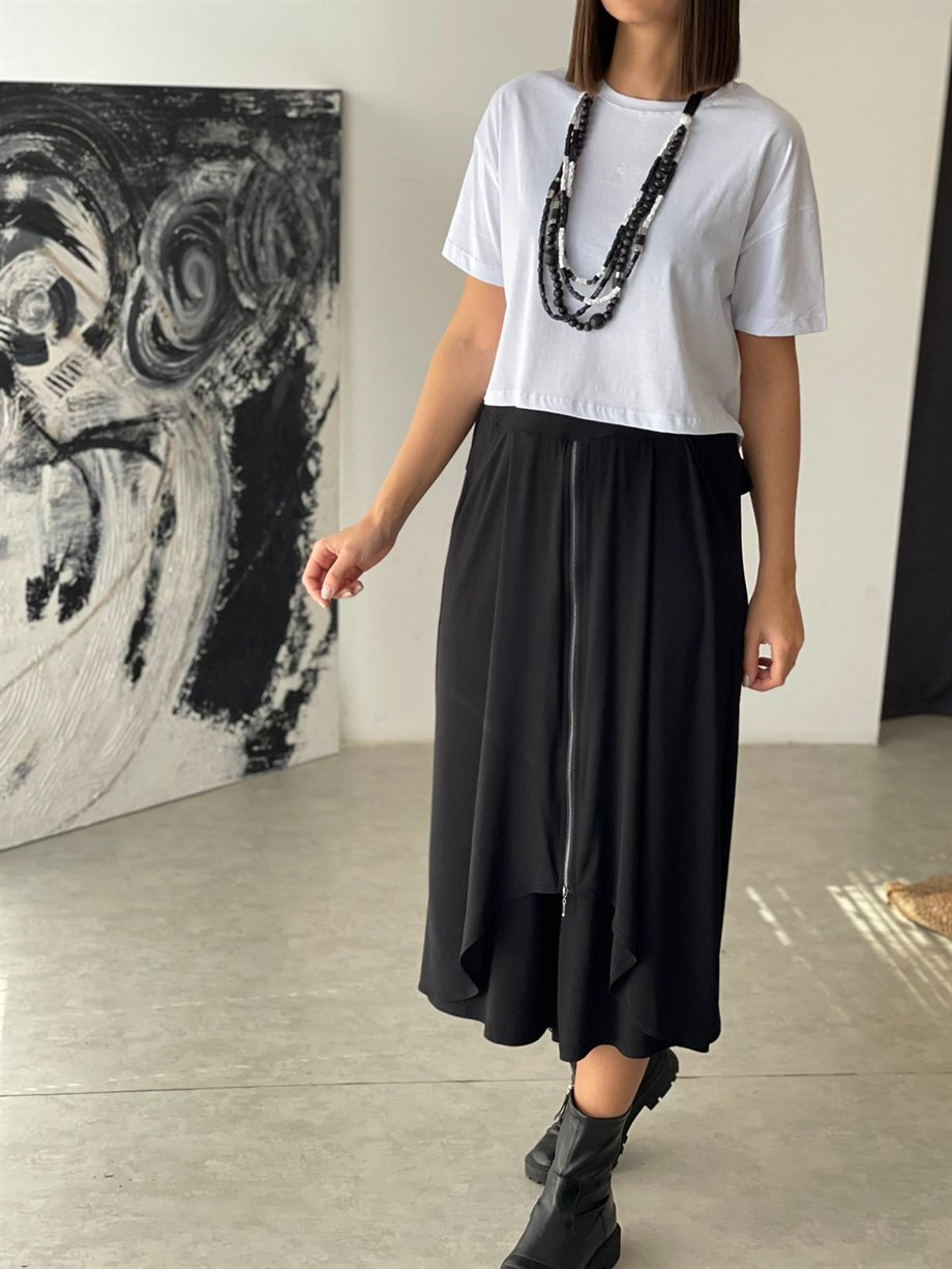COLMAN SİYAH FERMUARLI PANTOLON