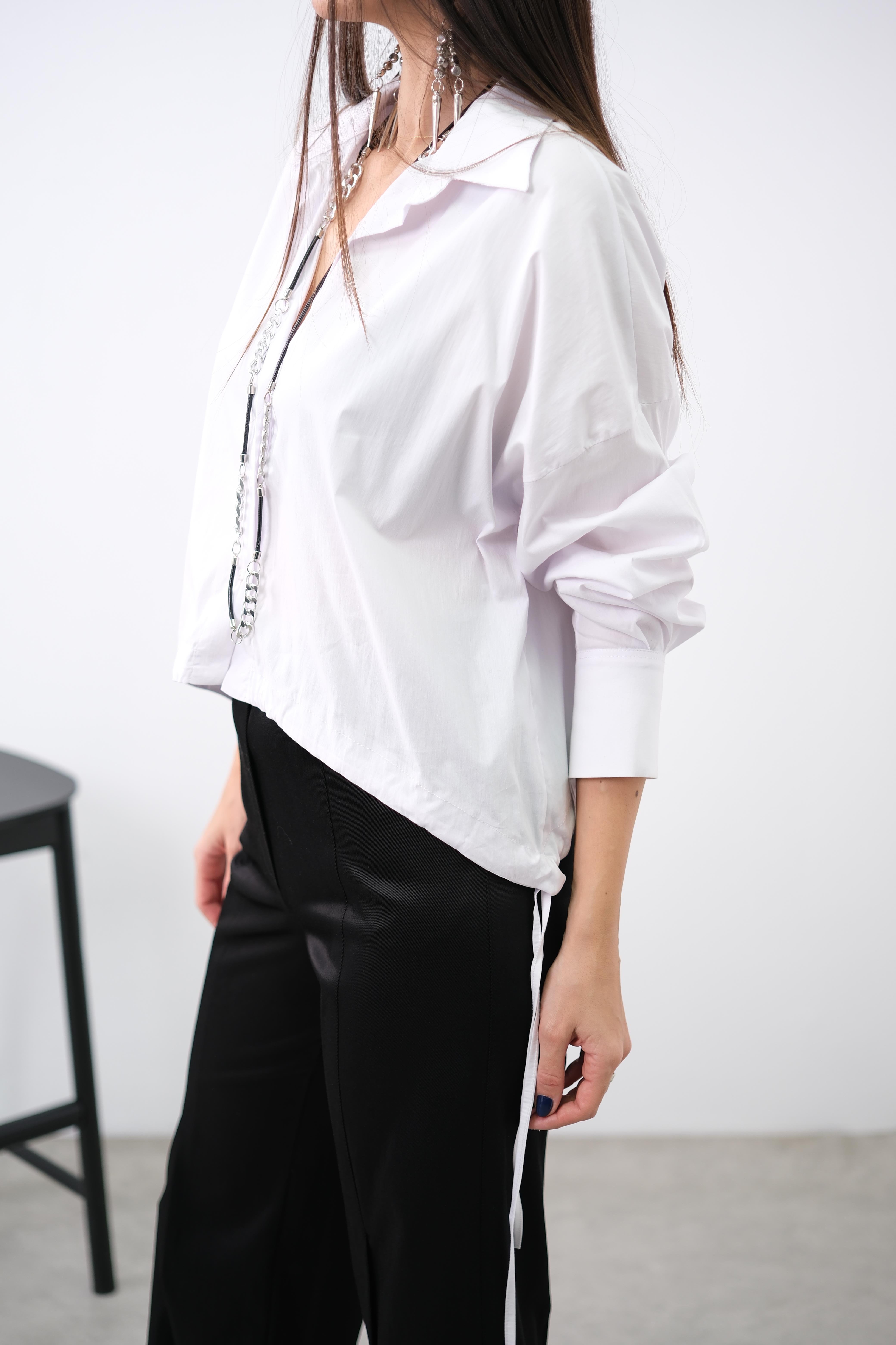 DARY BEYAZ TASARIM GÖMLEK