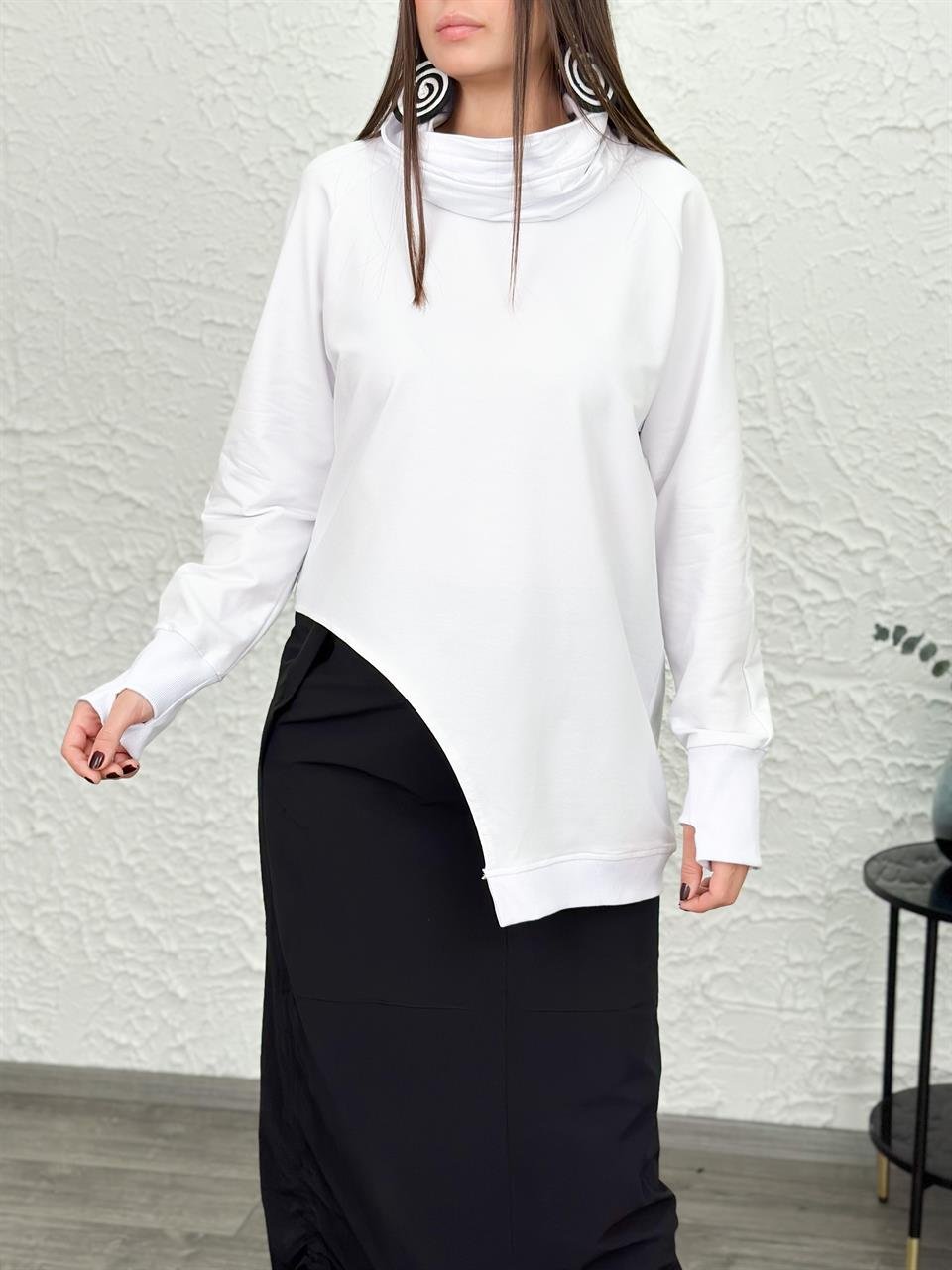 DESTİN BEYAZ TASARIM SWEATSHIRT