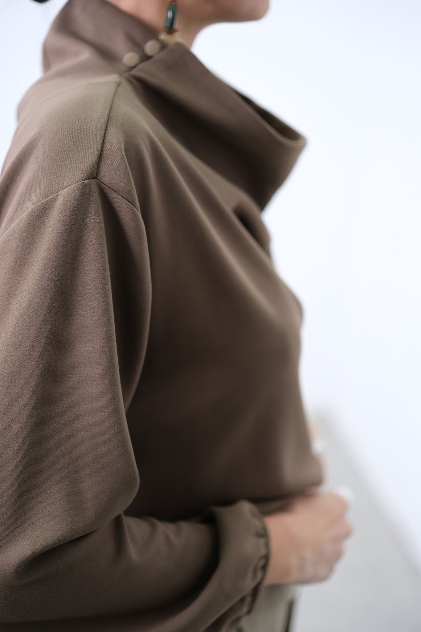 DOLCE YAĞ YEŞİLİ MODAL BLUZ