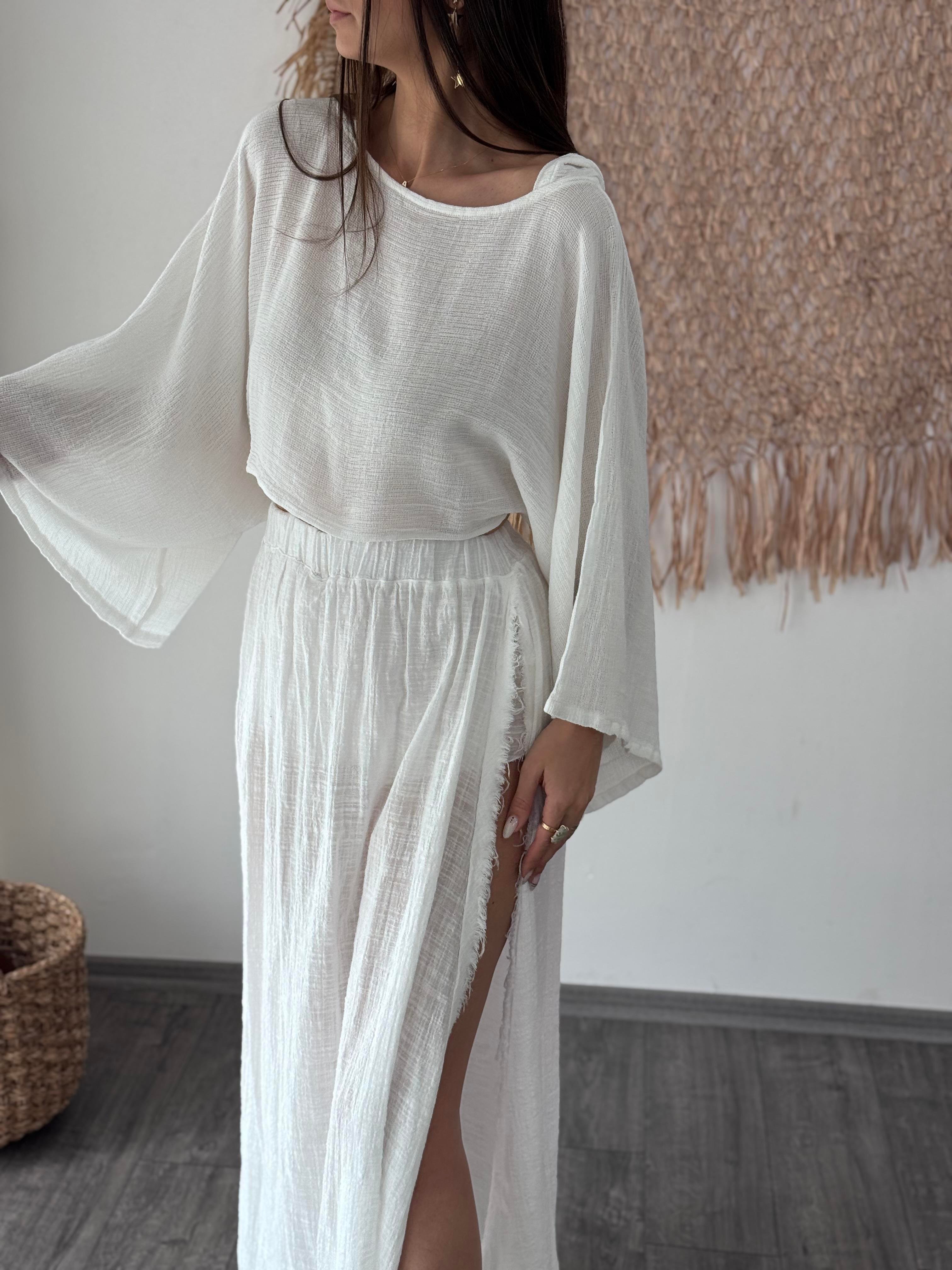 DUBAİ BEYAZ ŞORTLU ETEK