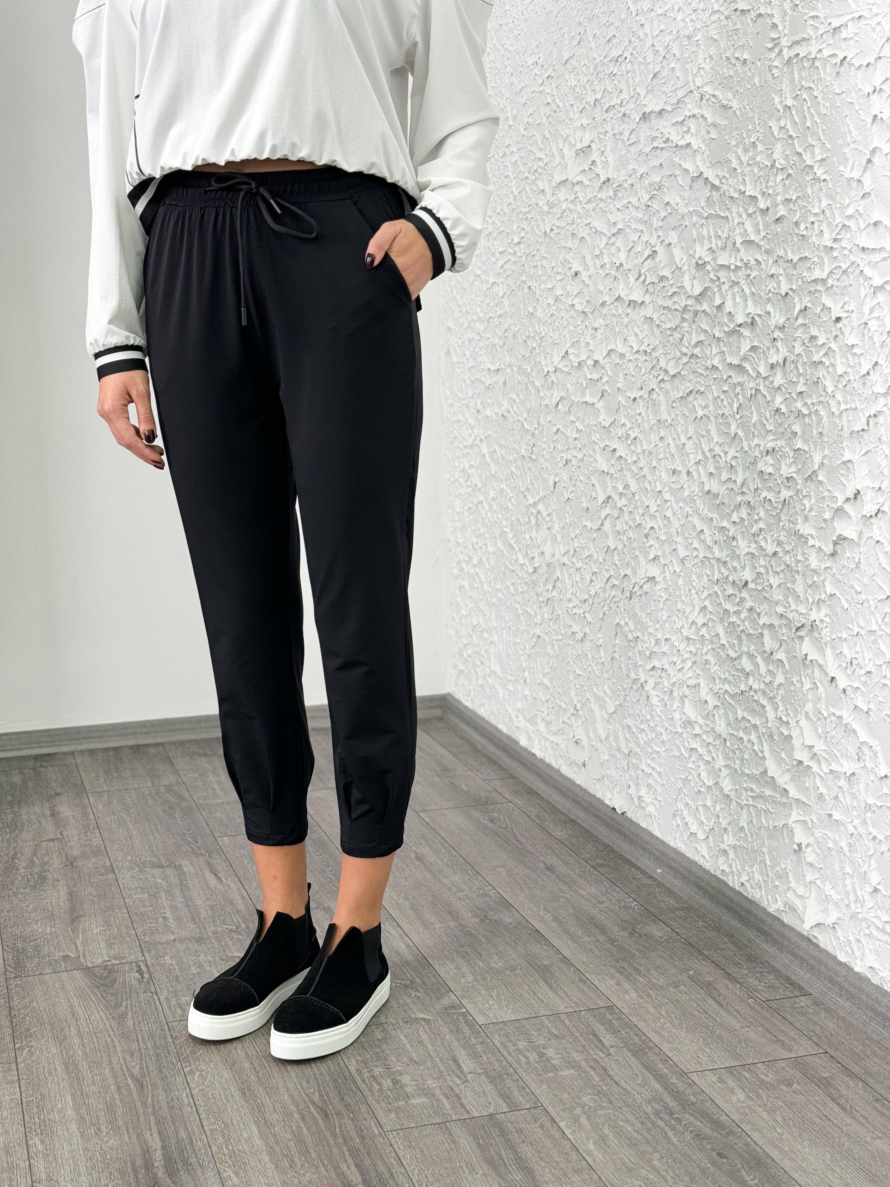 ELEMA SİYAH PAÇA PLİSELİ PANTOLON