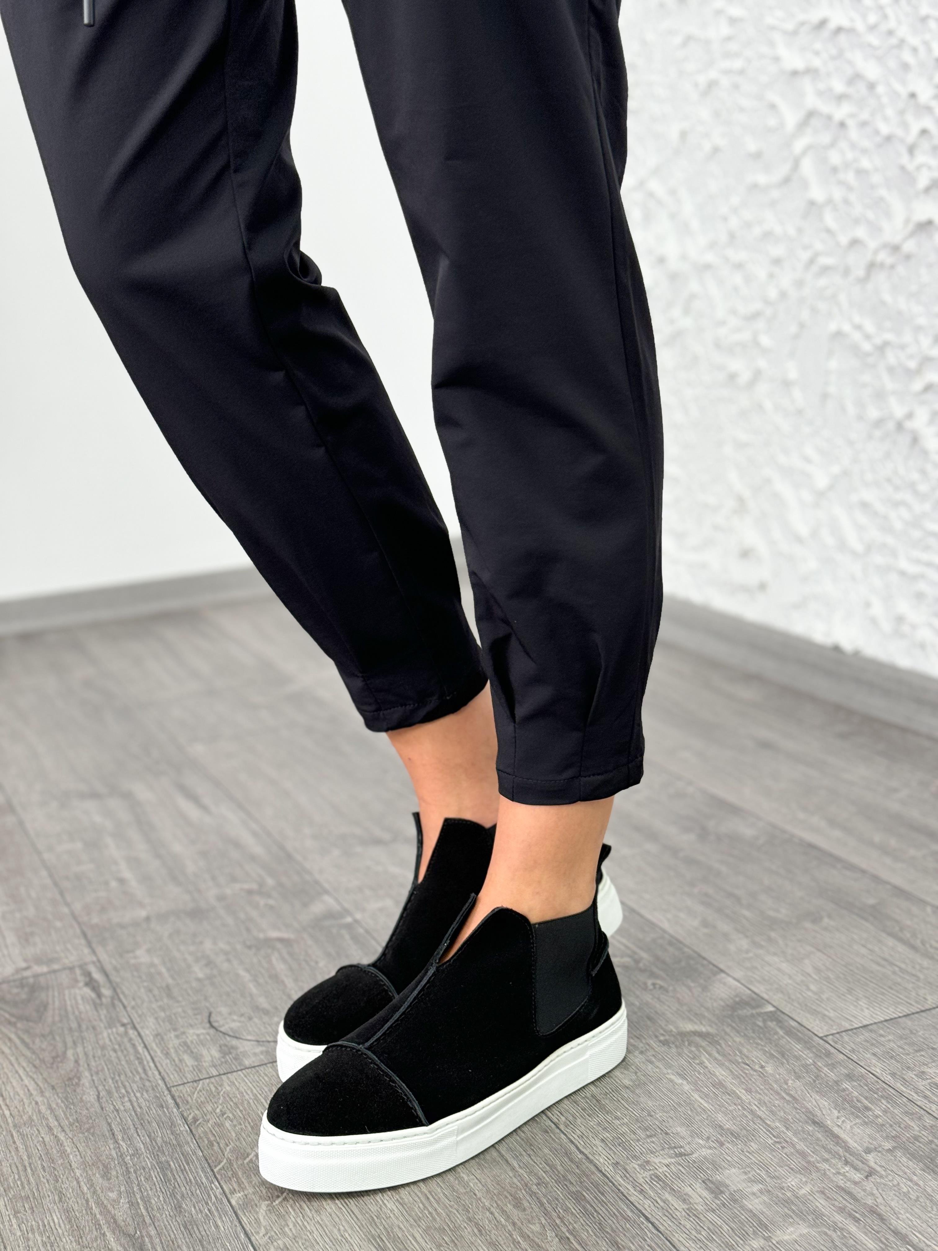 ELEMA SİYAH PAÇA PLİSELİ PANTOLON