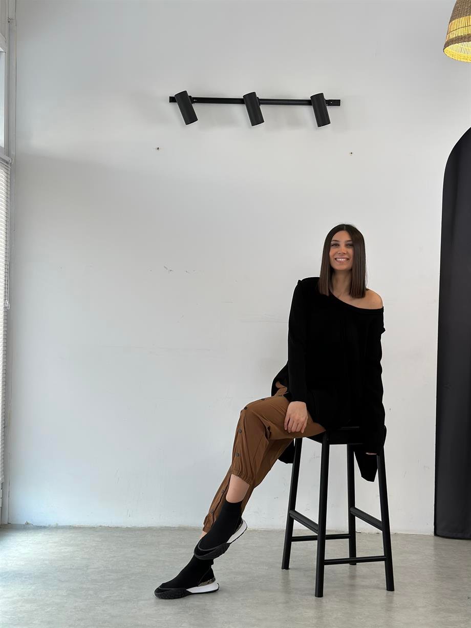 GALE ÇITÇITLI KAHVE PANTOLON