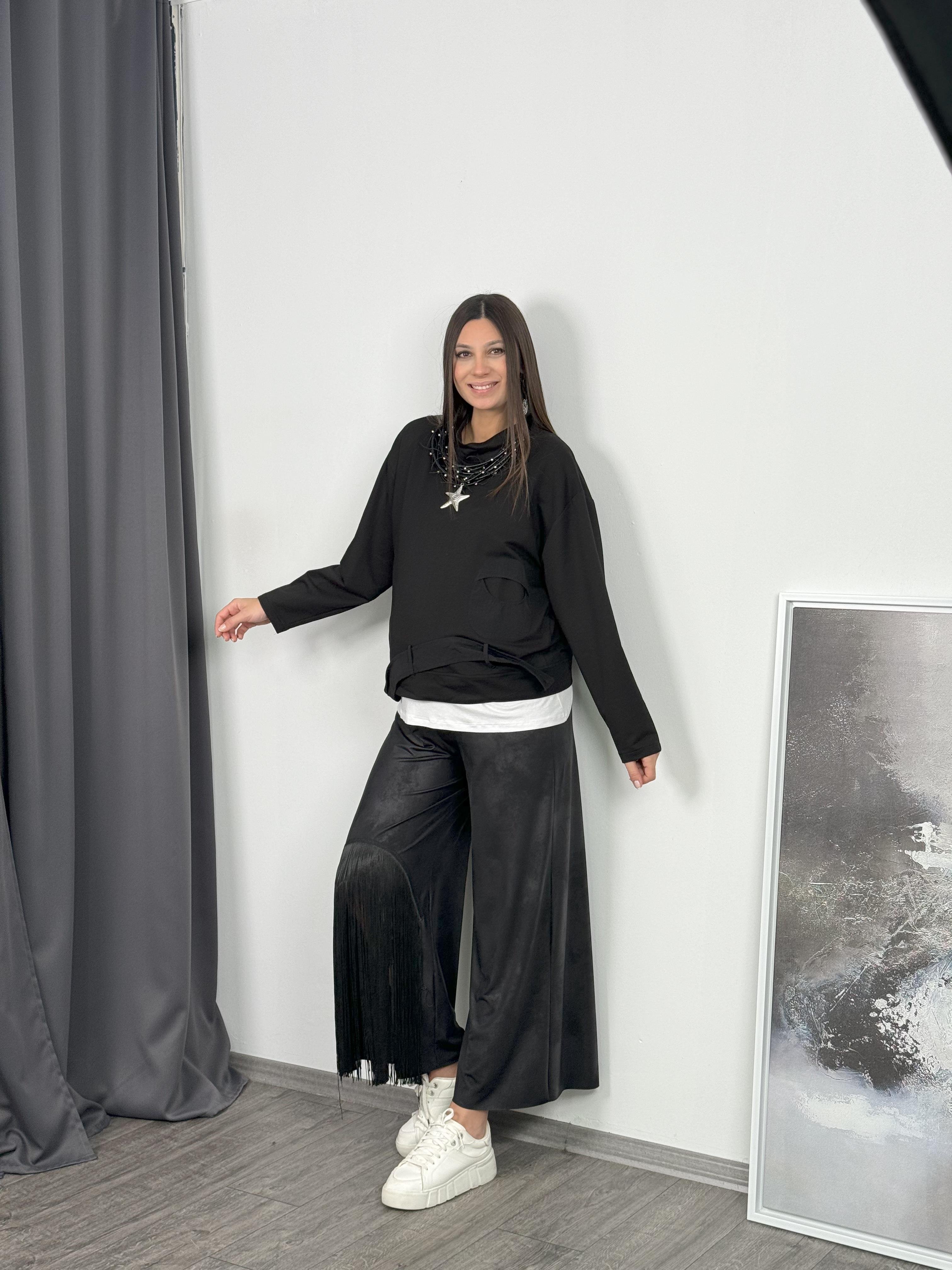 GENT SİYAH TASARIM SWEATSHIRT