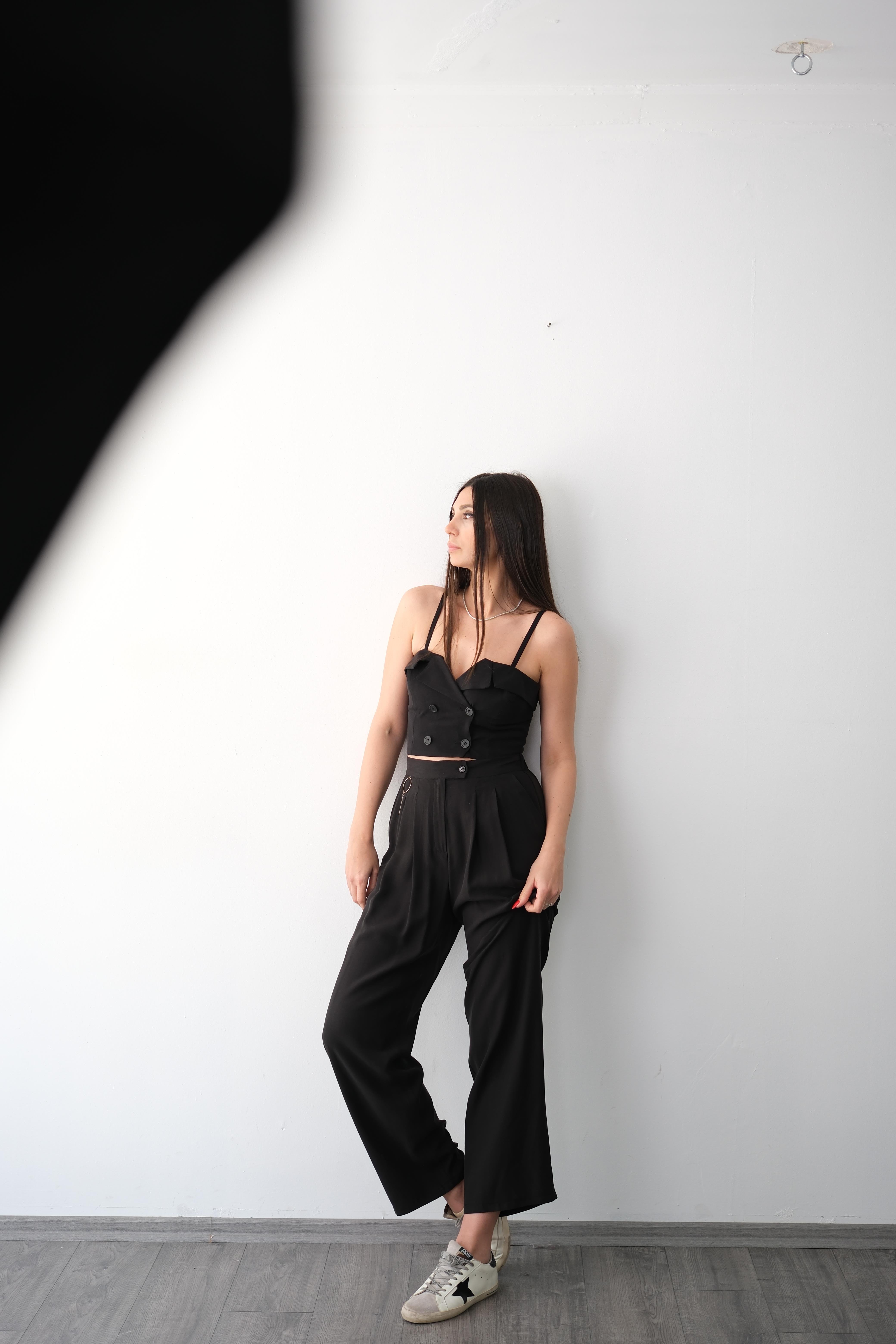 GİRİT SİYAH TASARIM PALAZZO