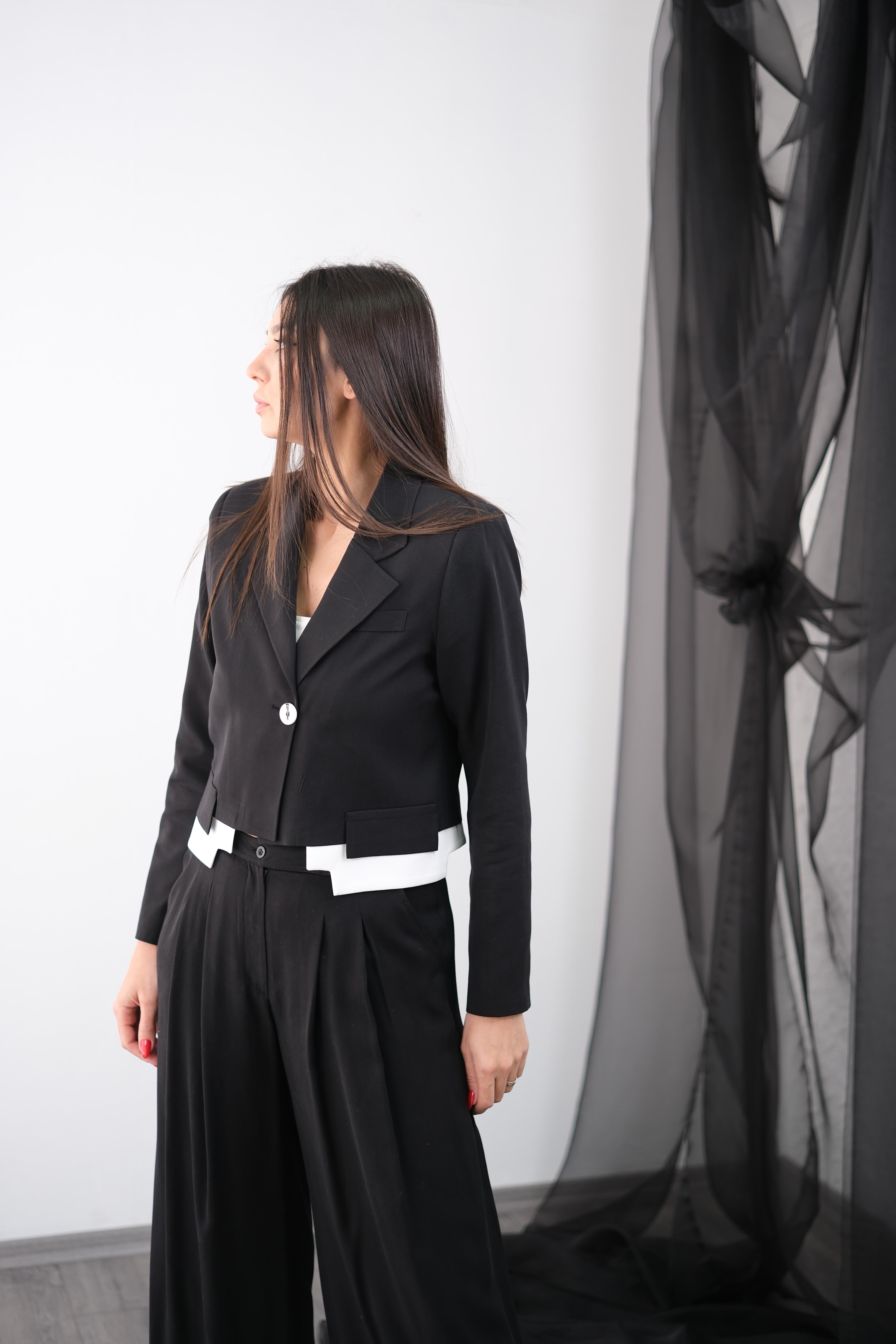 GİRİT SİYAH TENCEL PANTOLON