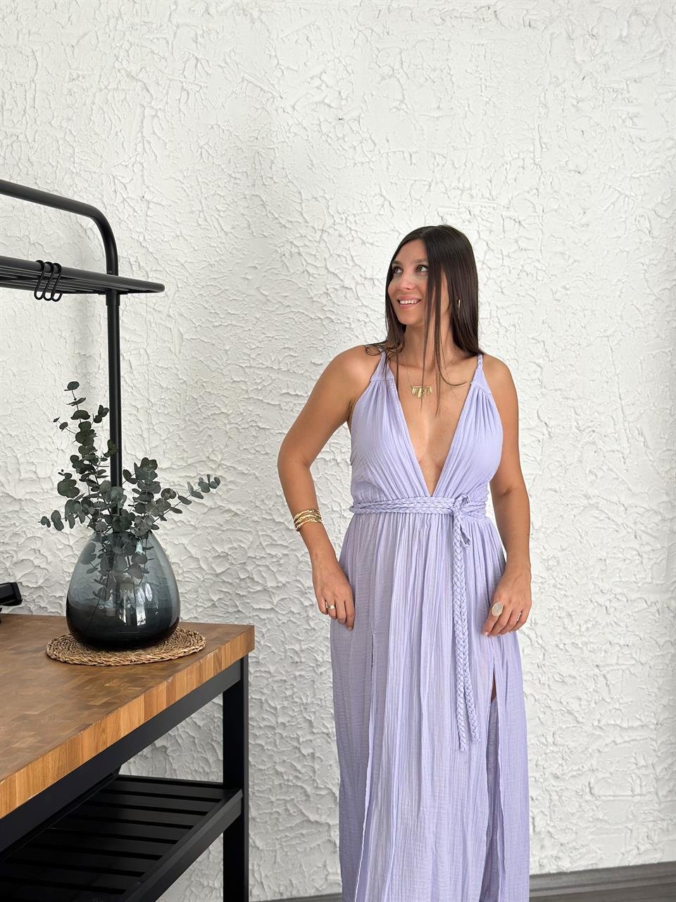 HERMES LİLA ELBİSE