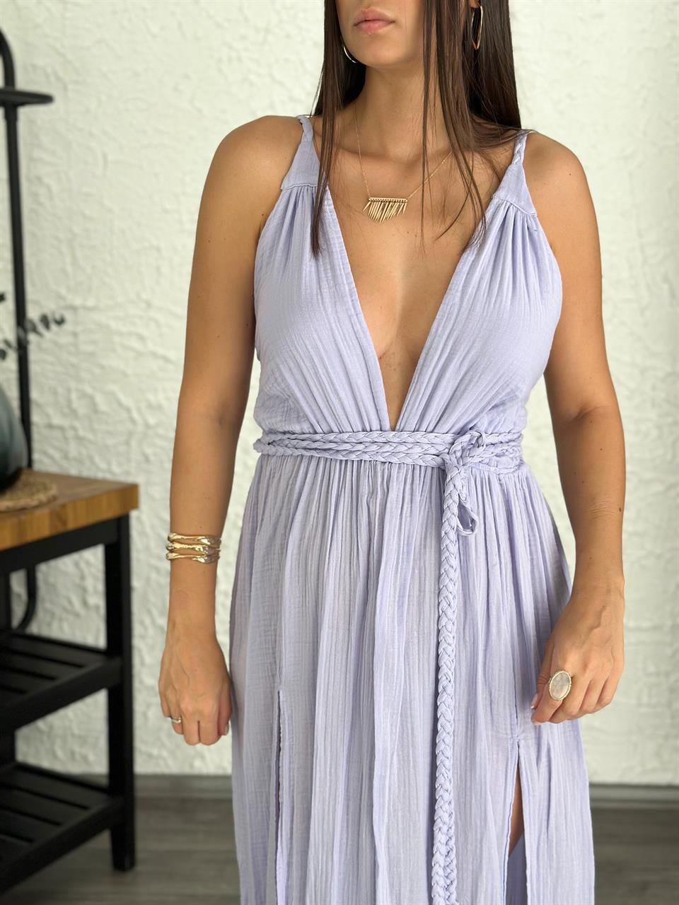 HERMES LİLA ELBİSE