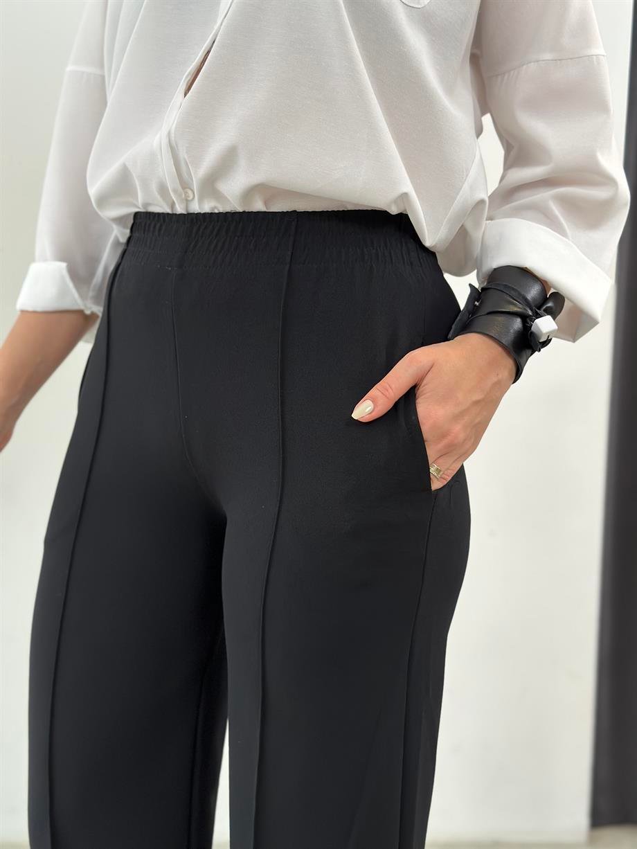 HONA SİYAH PALAZZO PANTOLON