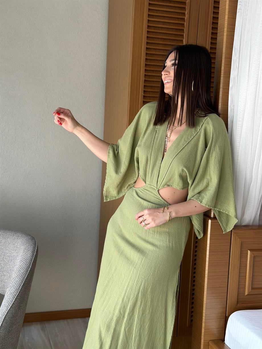 İBİZA TASARIM SAGE GREEN ELBİSE