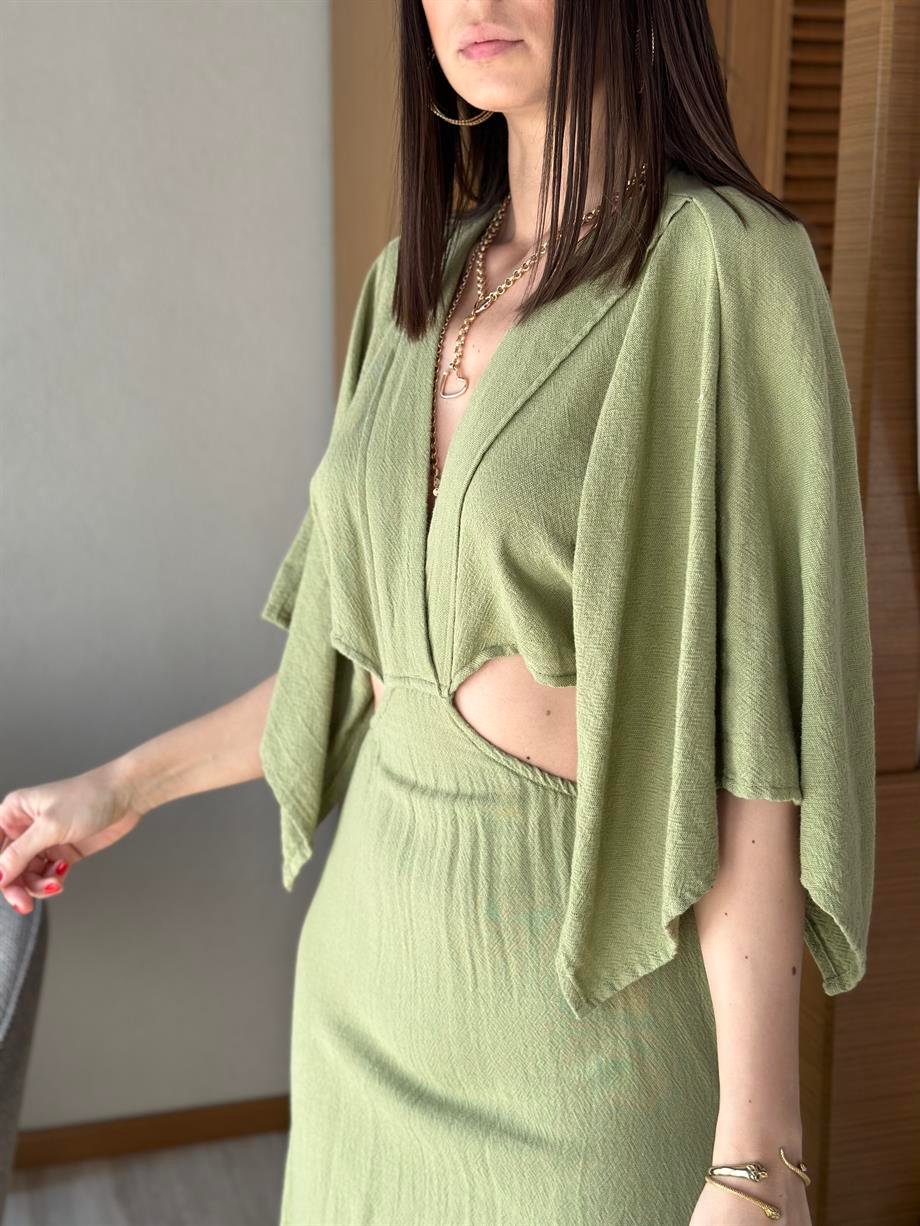 İBİZA TASARIM SAGE GREEN ELBİSE