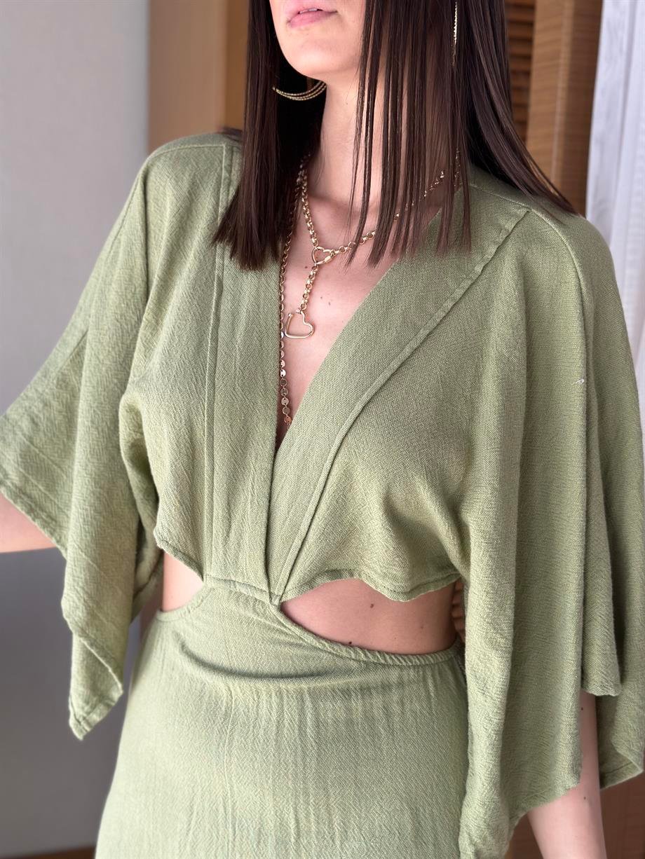 İBİZA TASARIM SAGE GREEN ELBİSE