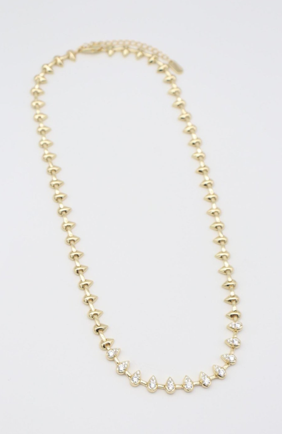 İMA TAŞ SIRALI ÇELİK KOLYE 50CM