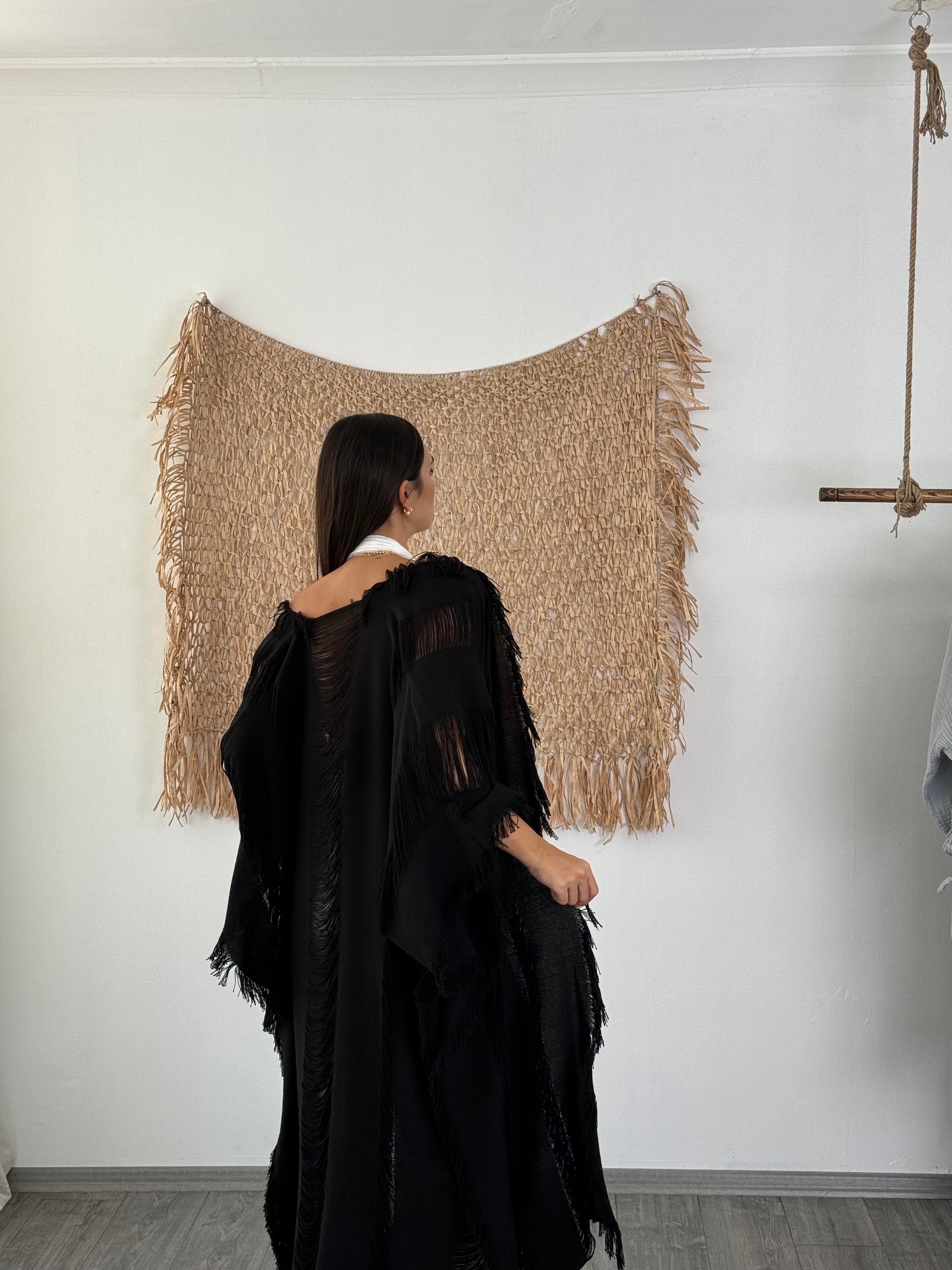İRO SİYAH TASARIM KAFTAN