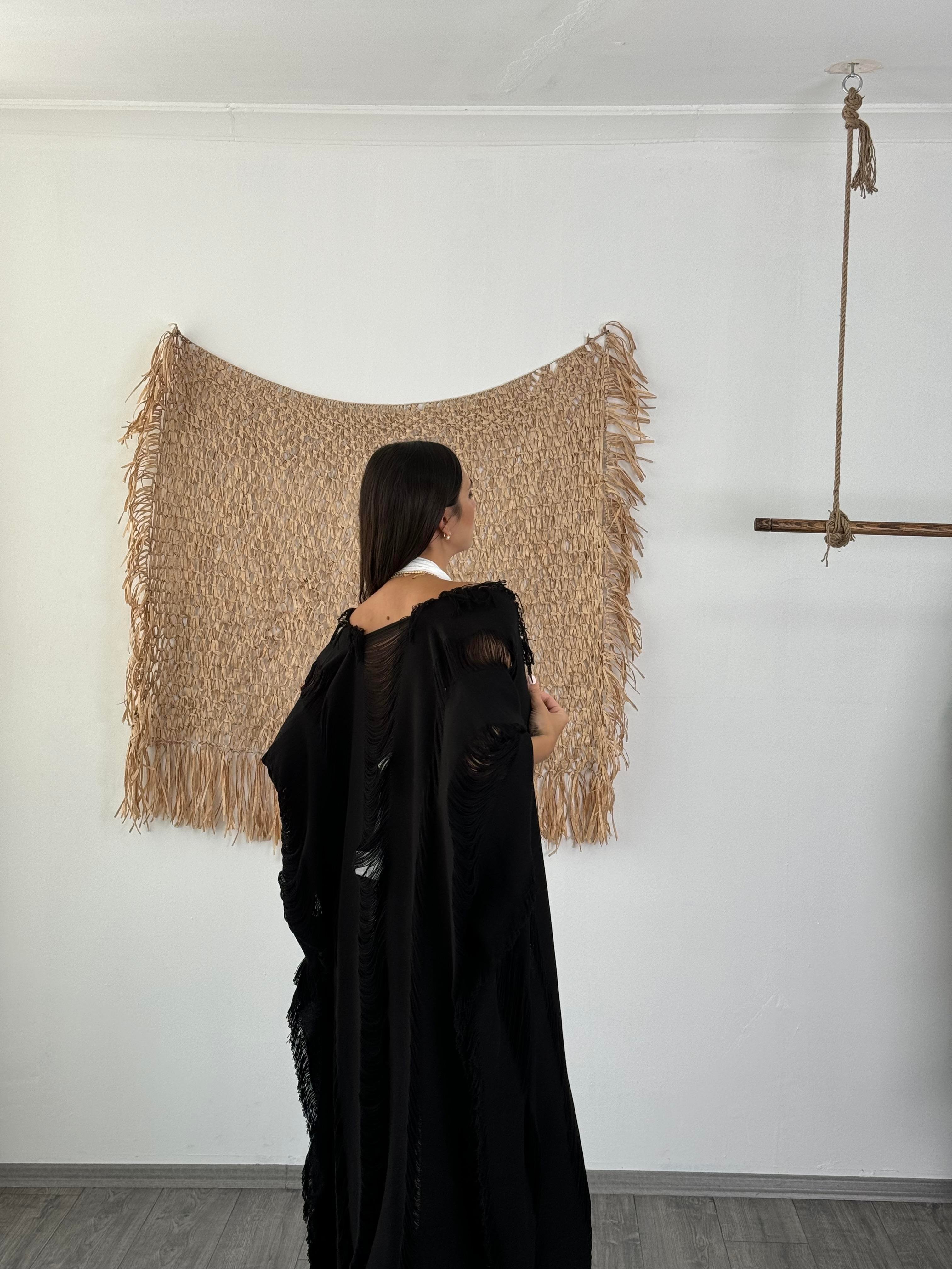 İRO SİYAH TASARIM KAFTAN