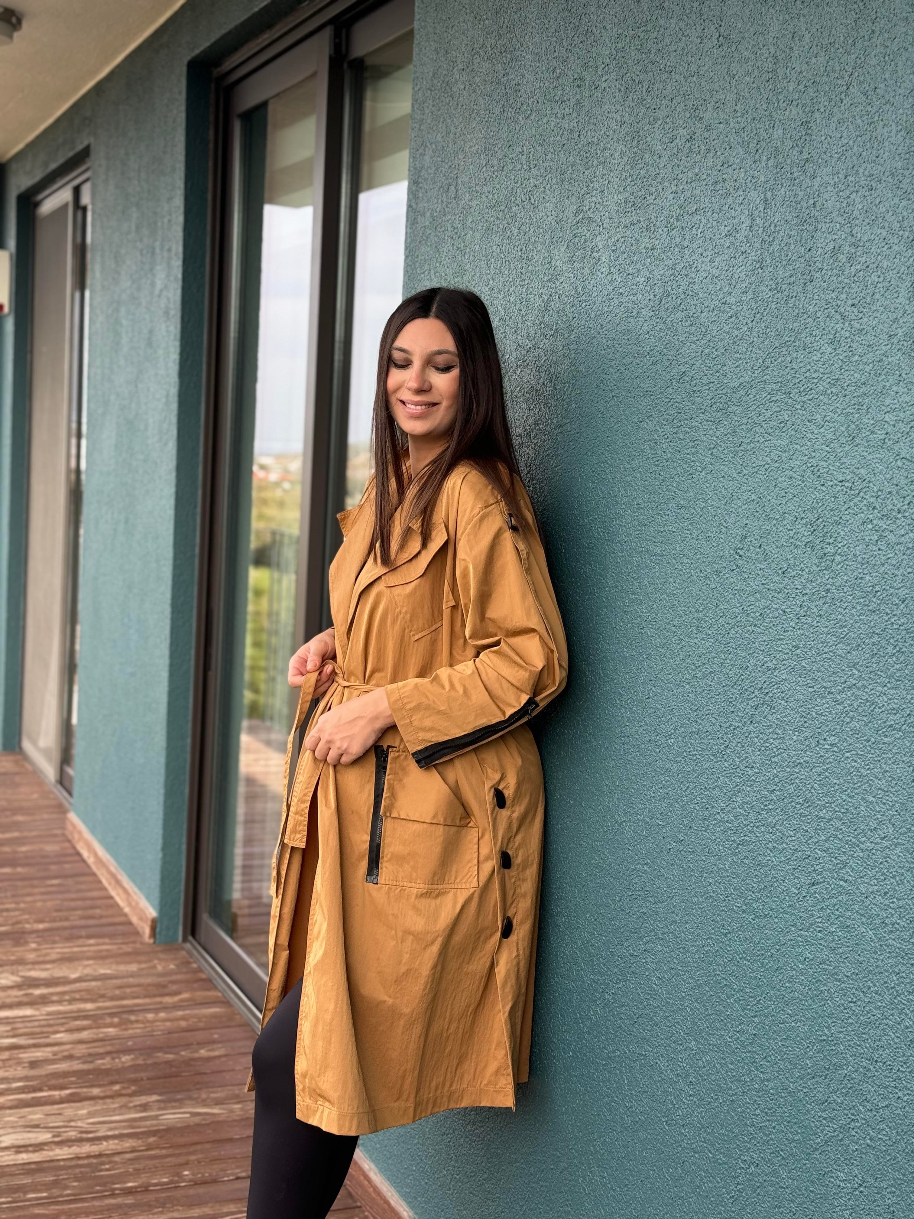 JADE CAMEL TASARIM TRENÇKOT