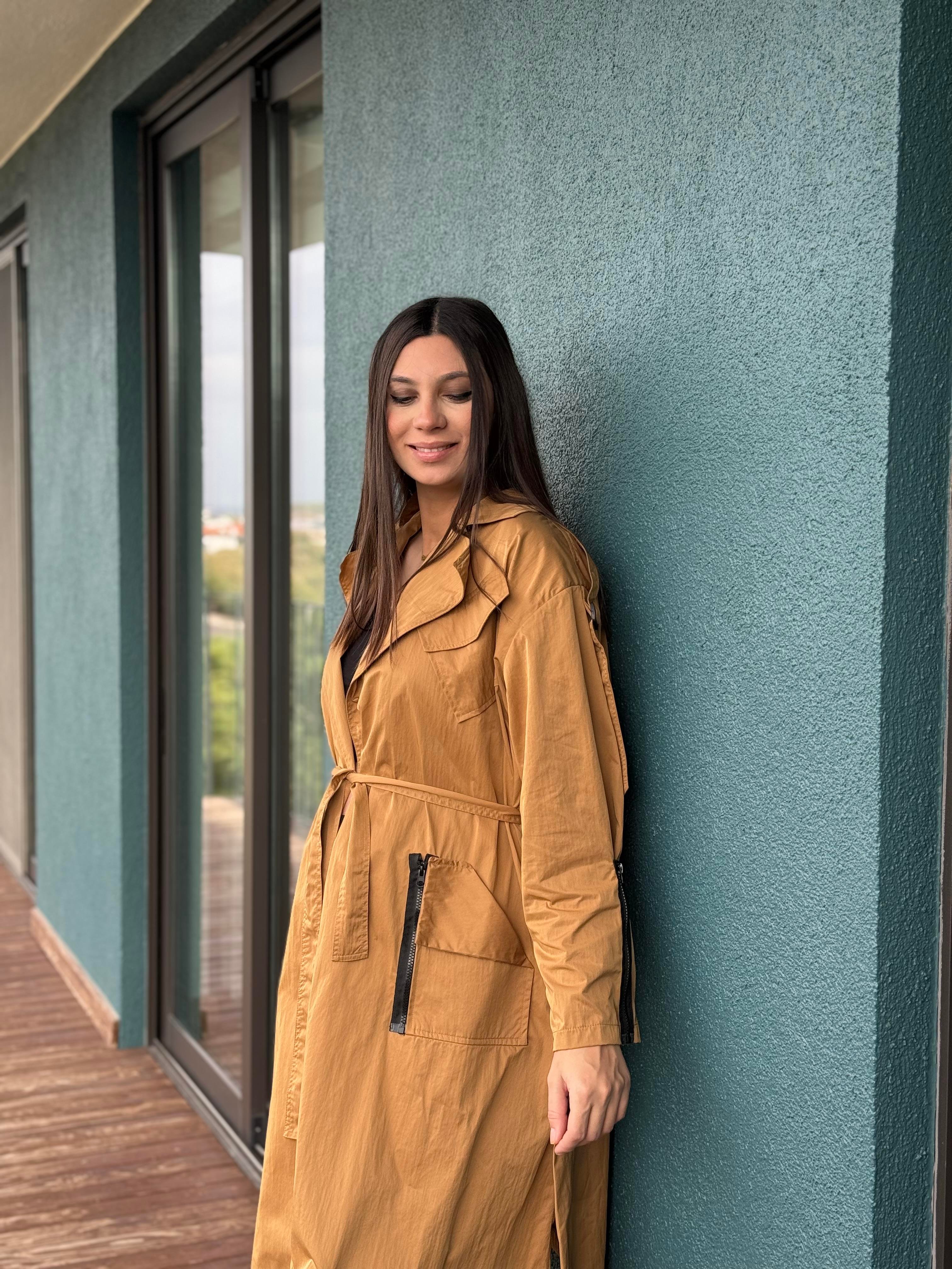 JADE CAMEL TASARIM TRENÇKOT