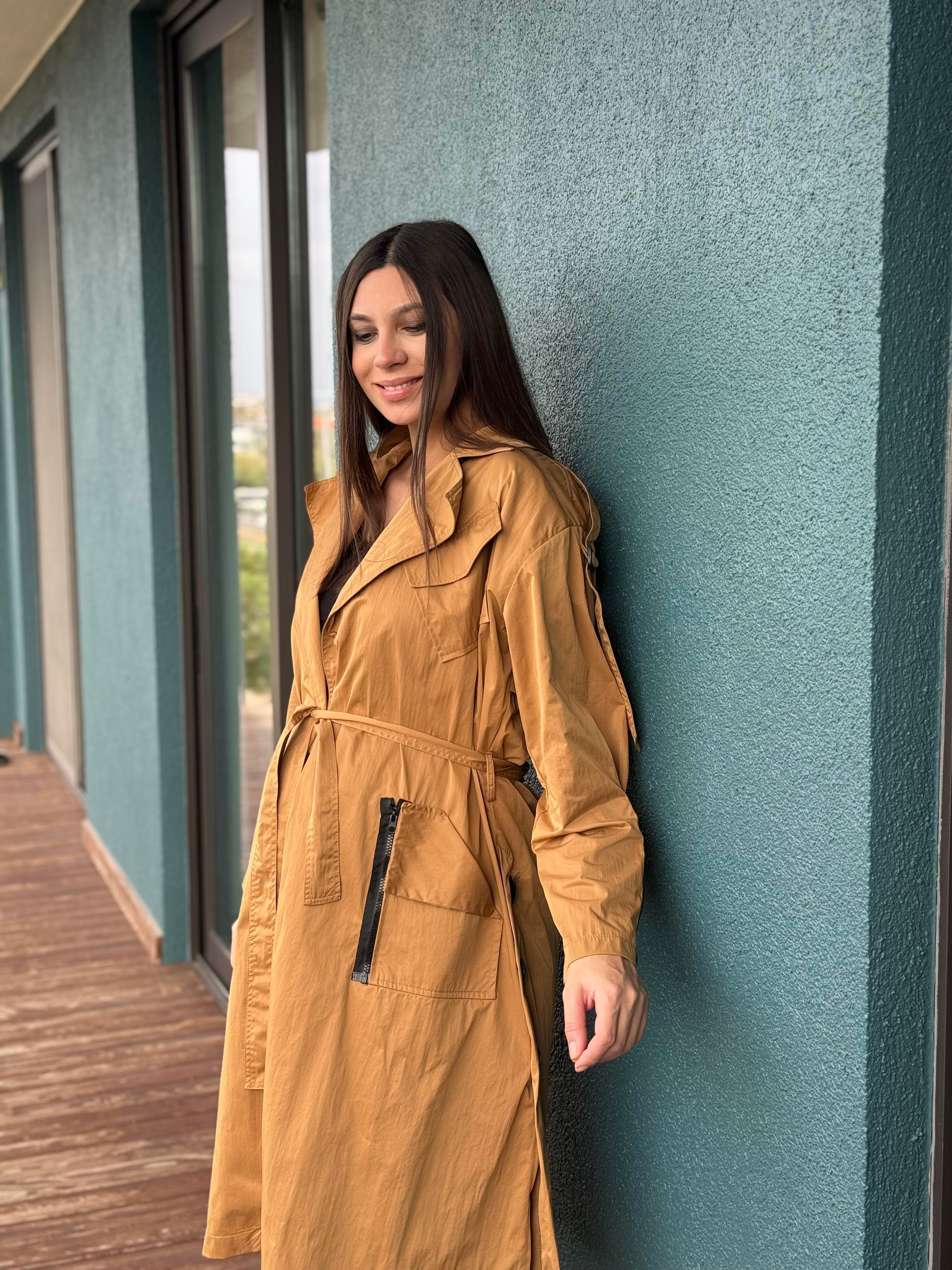 JADE CAMEL TASARIM TRENÇKOT
