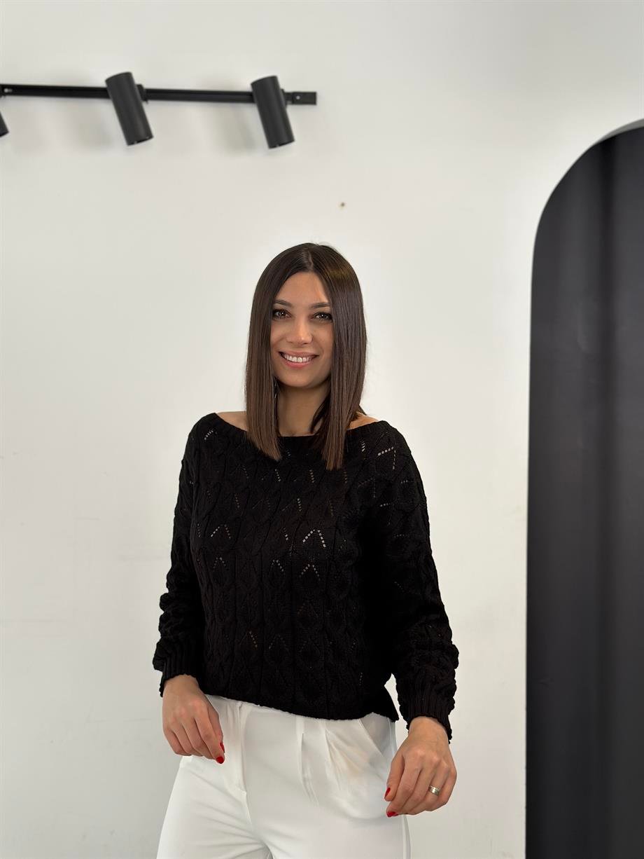 JESSE SİYAH TRİKO BLUZ