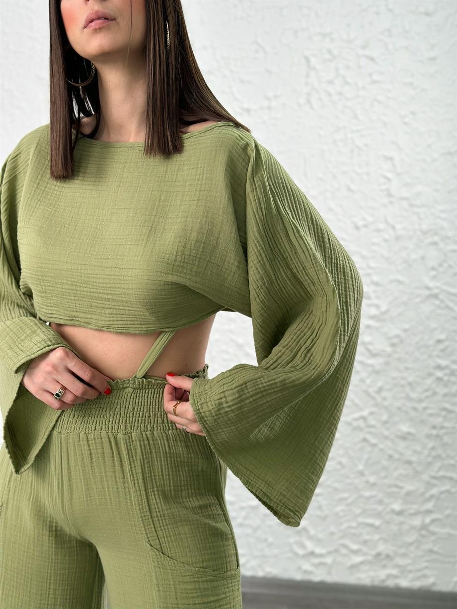 KİLYOS SAGE GREEN MÜSLİN TAKIM