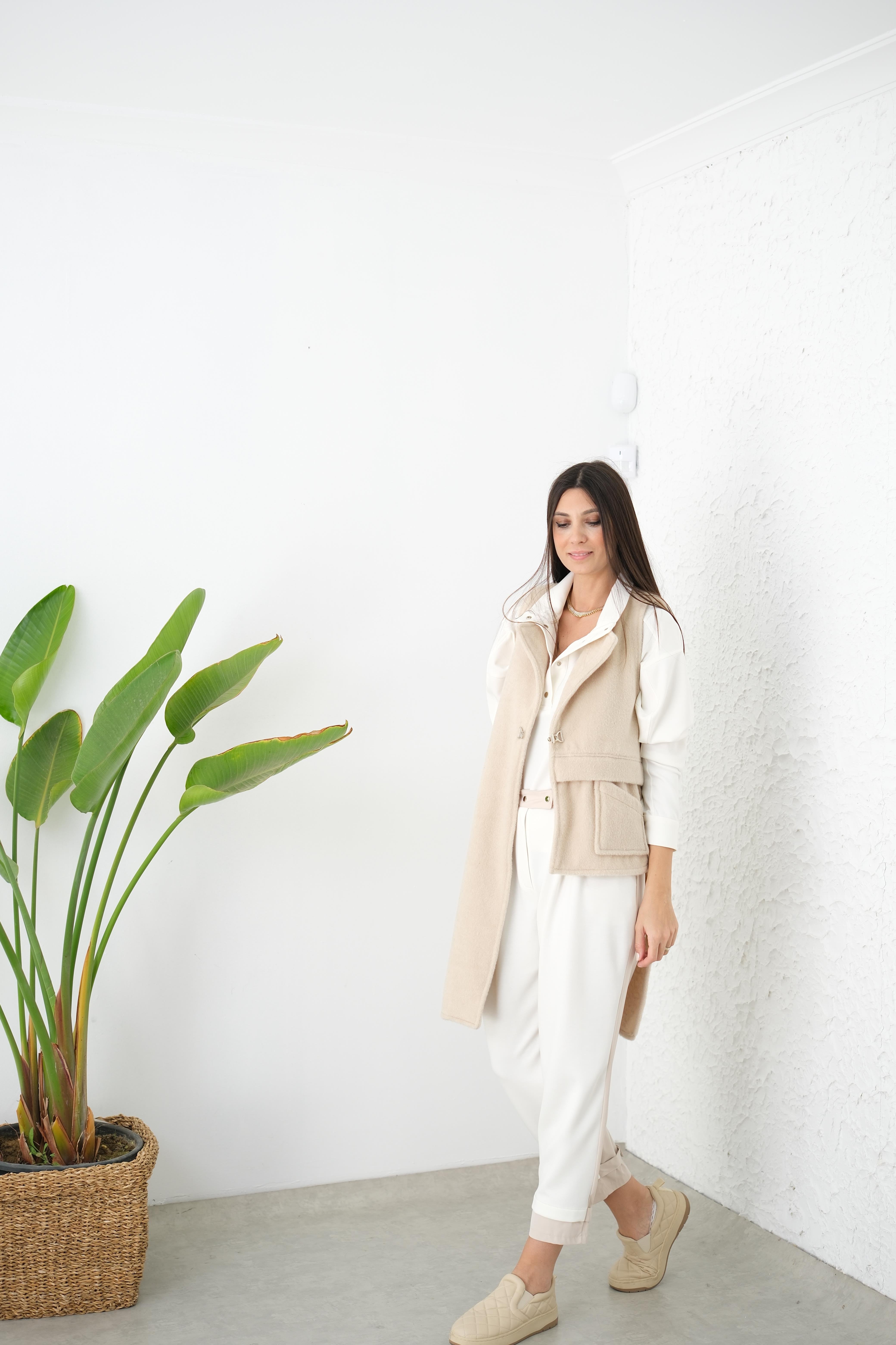 LARGO KREM TASARIM YELEK