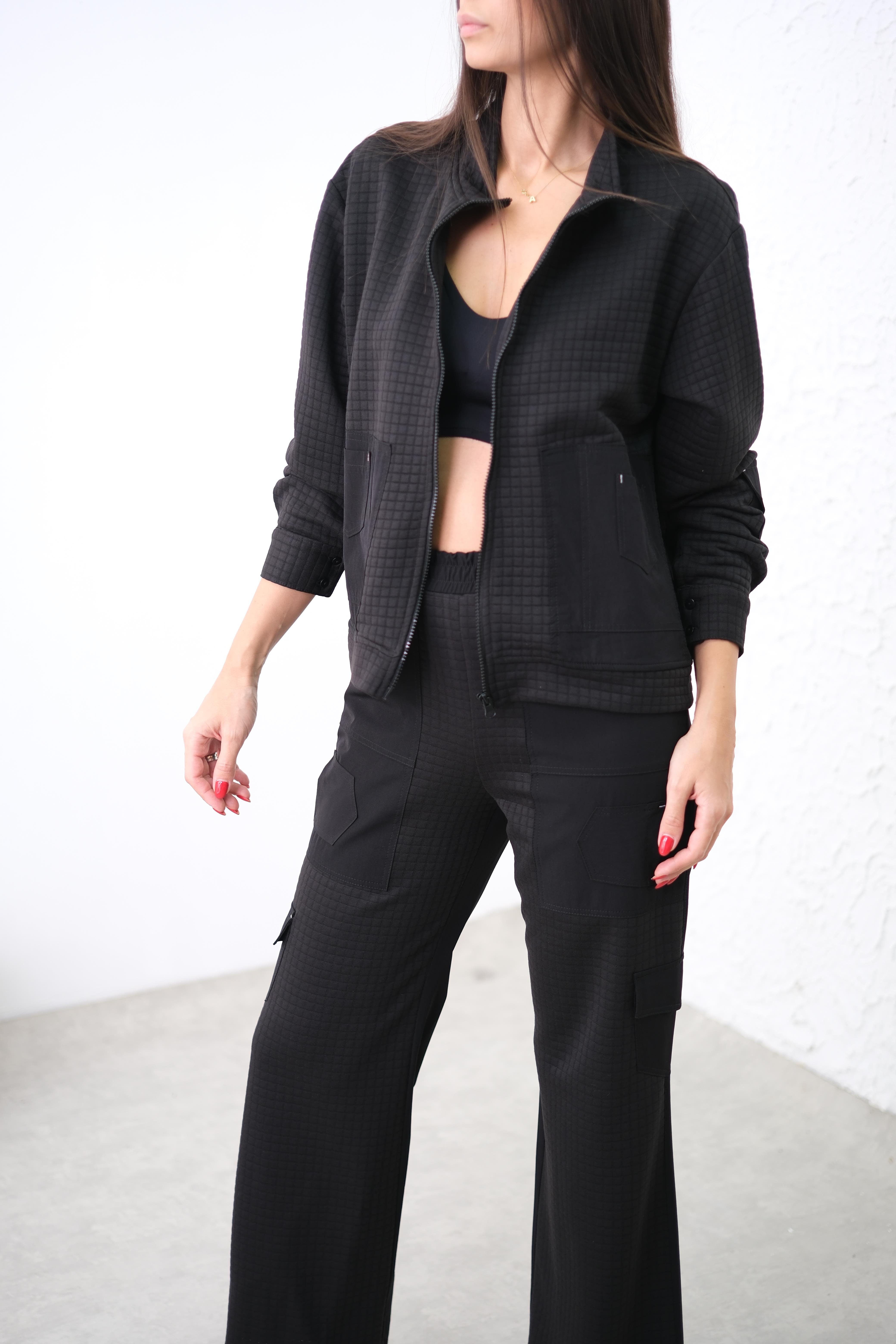 LONİA SİYAH TASARIM CEKET