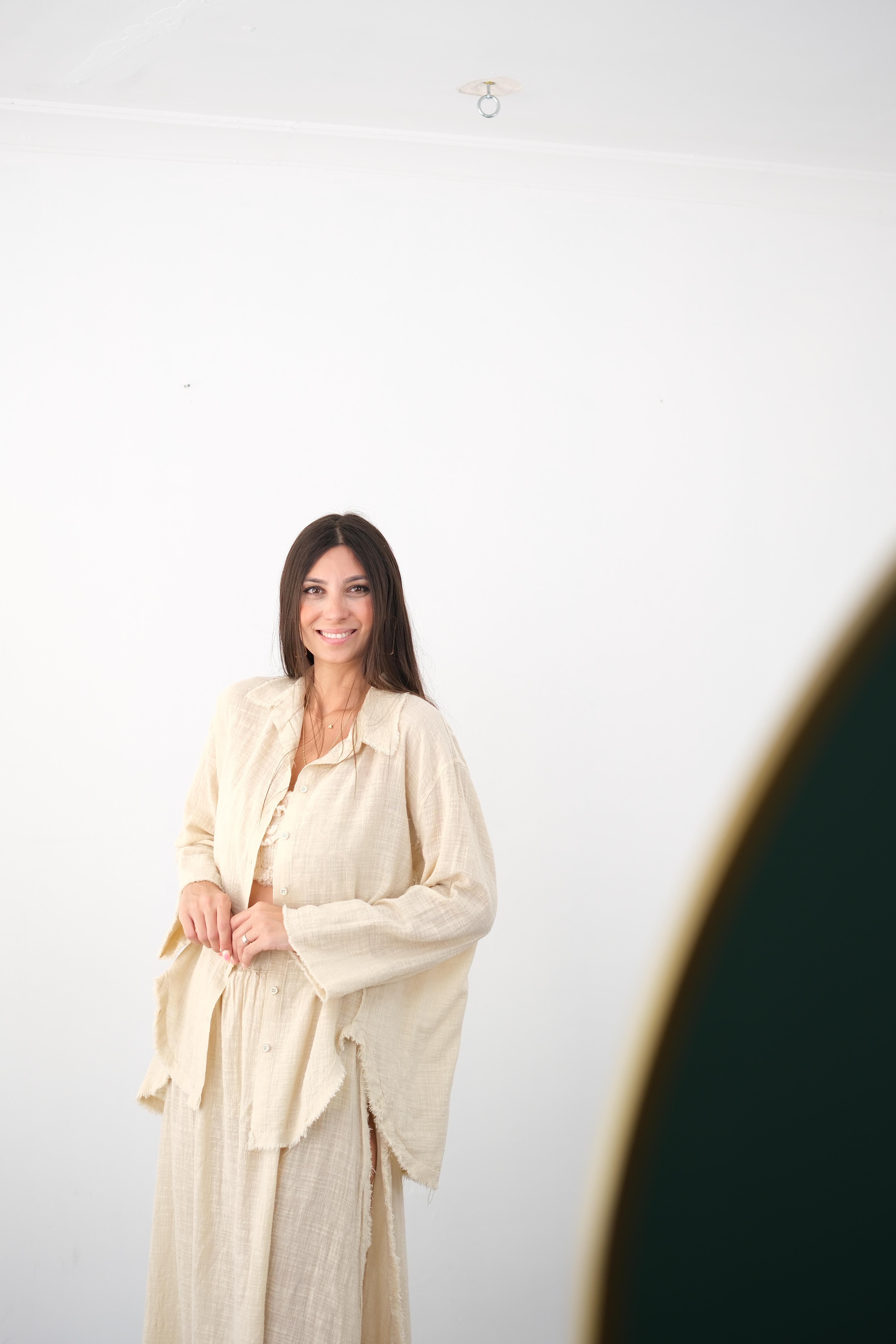 LORNA BEJ TASARIM PÜSKÜL GÖMLEK