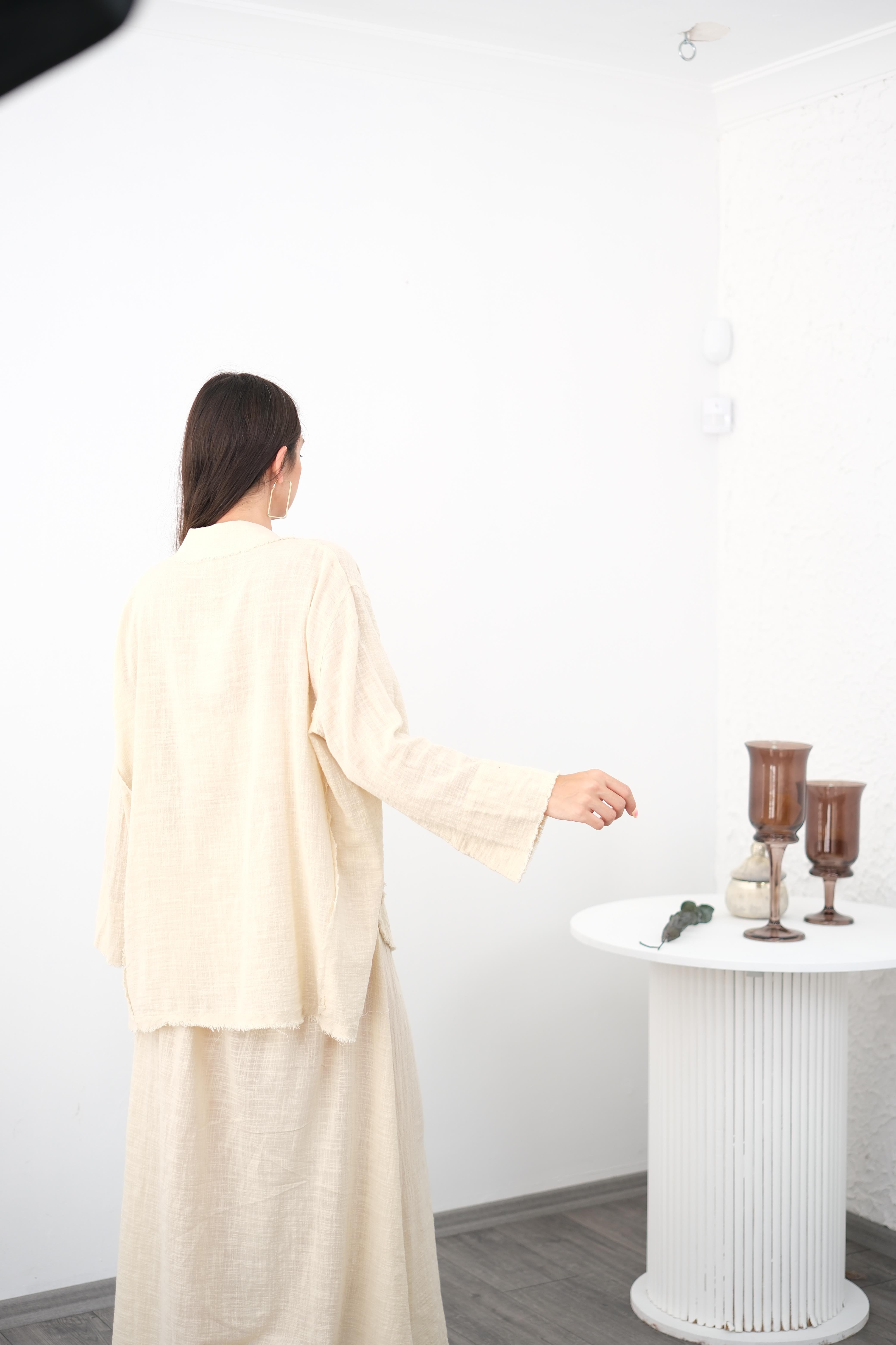 LORNA BEJ TASARIM PÜSKÜL GÖMLEK