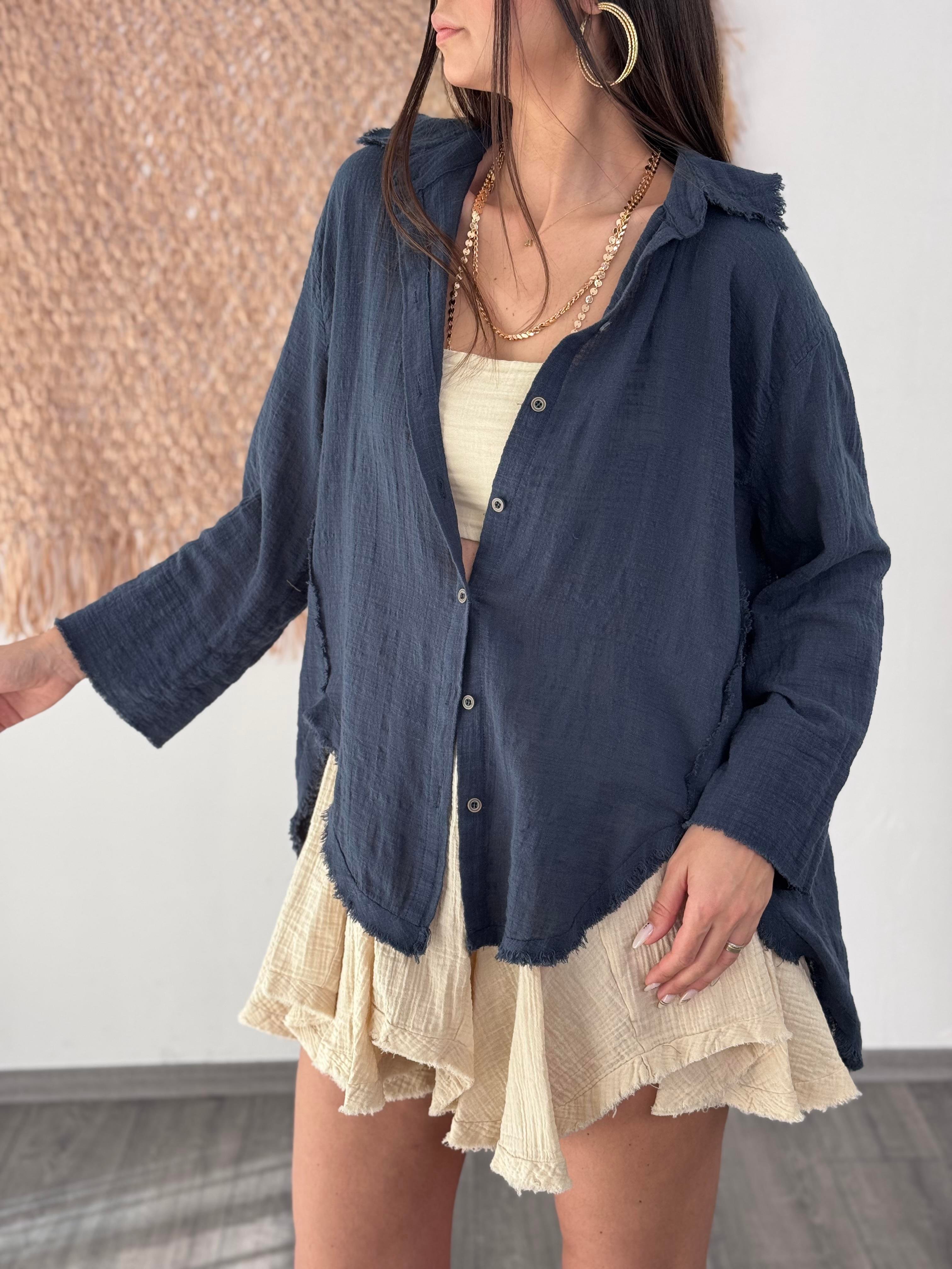 LORNA PETROL TASARIM PÜSKÜL GÖMLEK