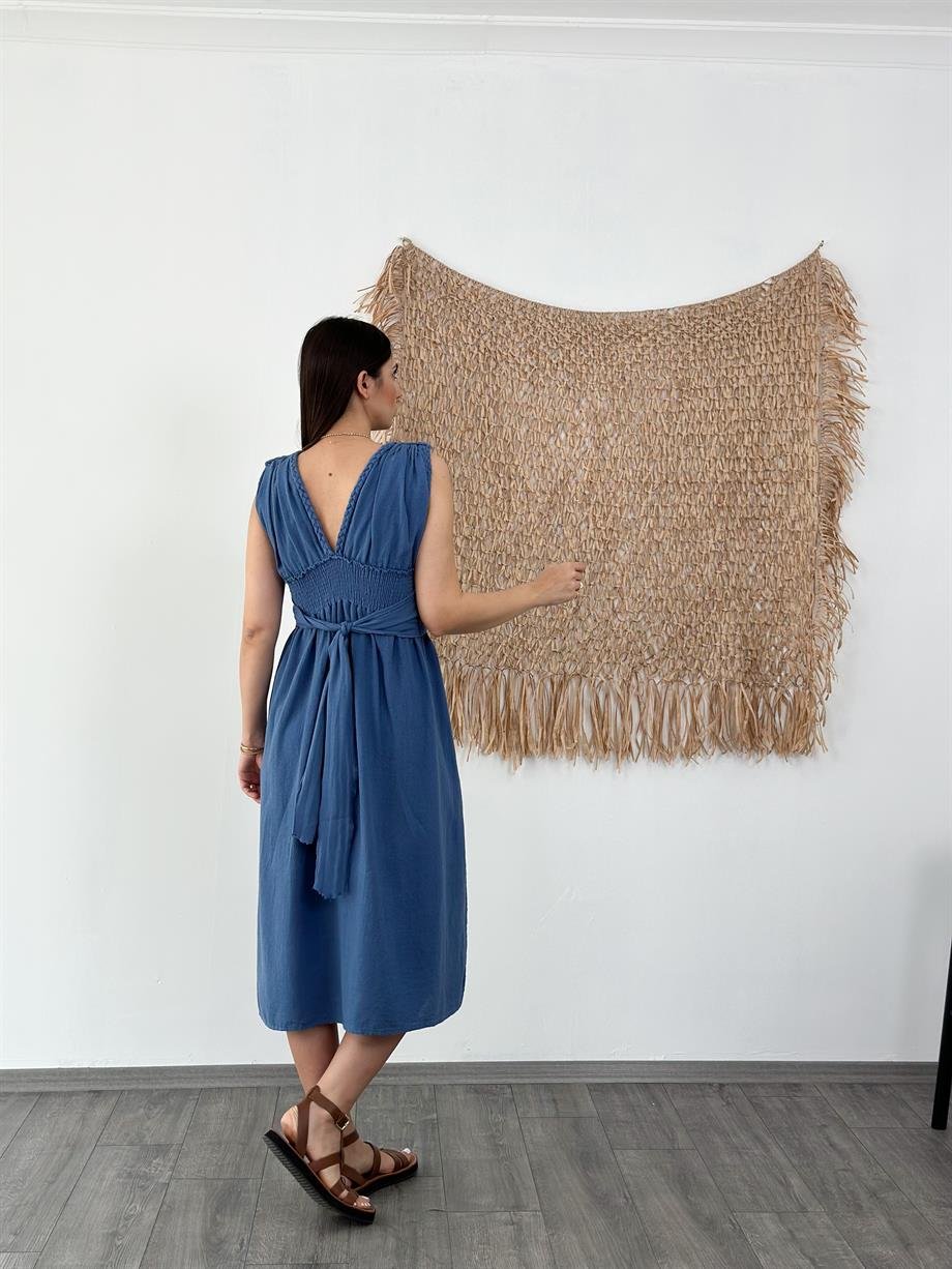 MADELENA İNDİGO TASARIM ELBİSE