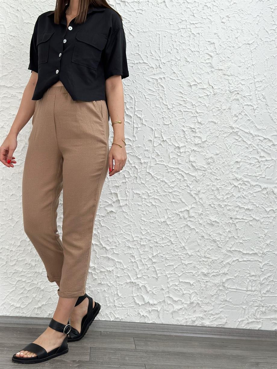 MALTA BİSKÜVİ DUBLE PAÇA PANTOLON