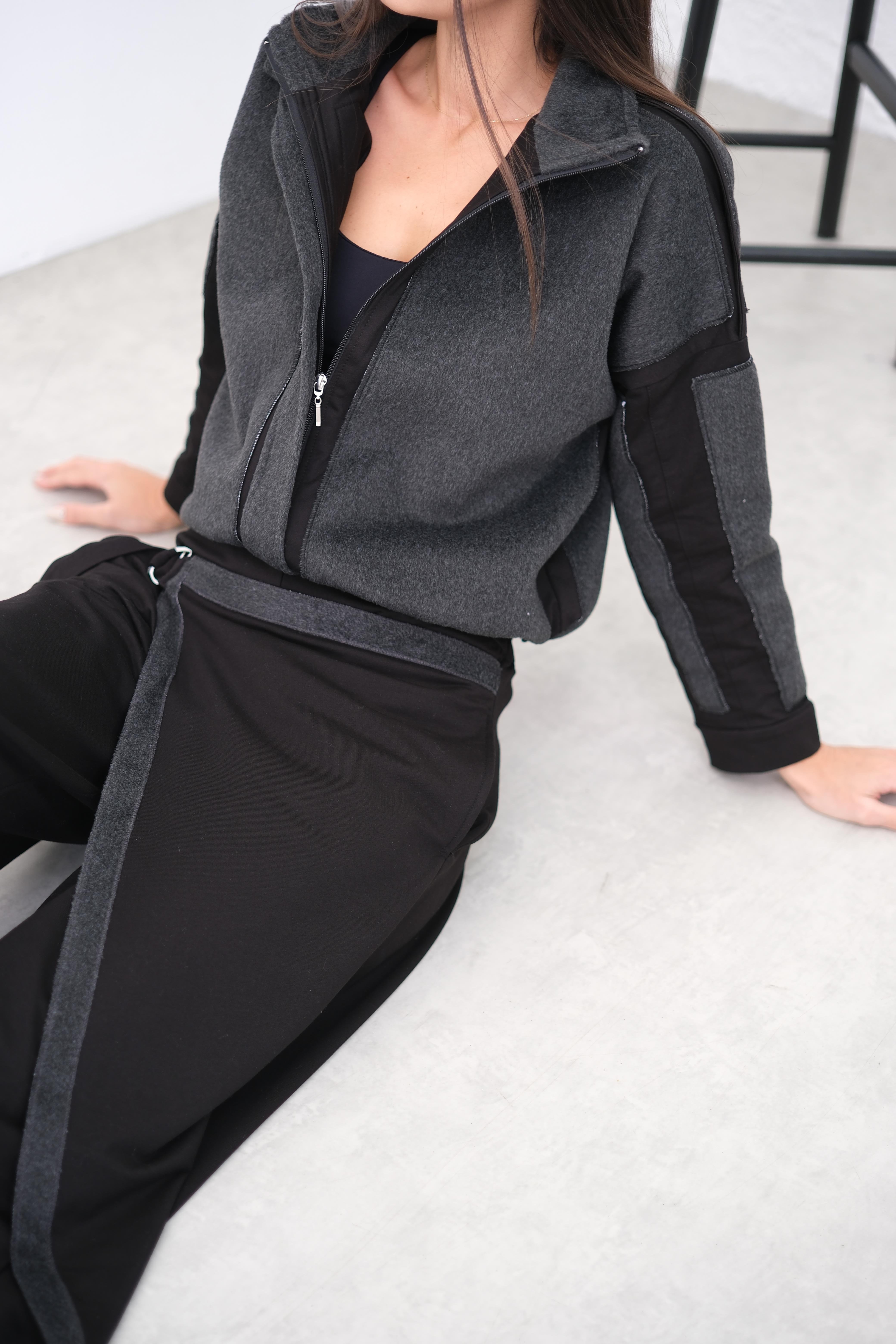 MARTA KAPAKLI SİYAH PANTOLON