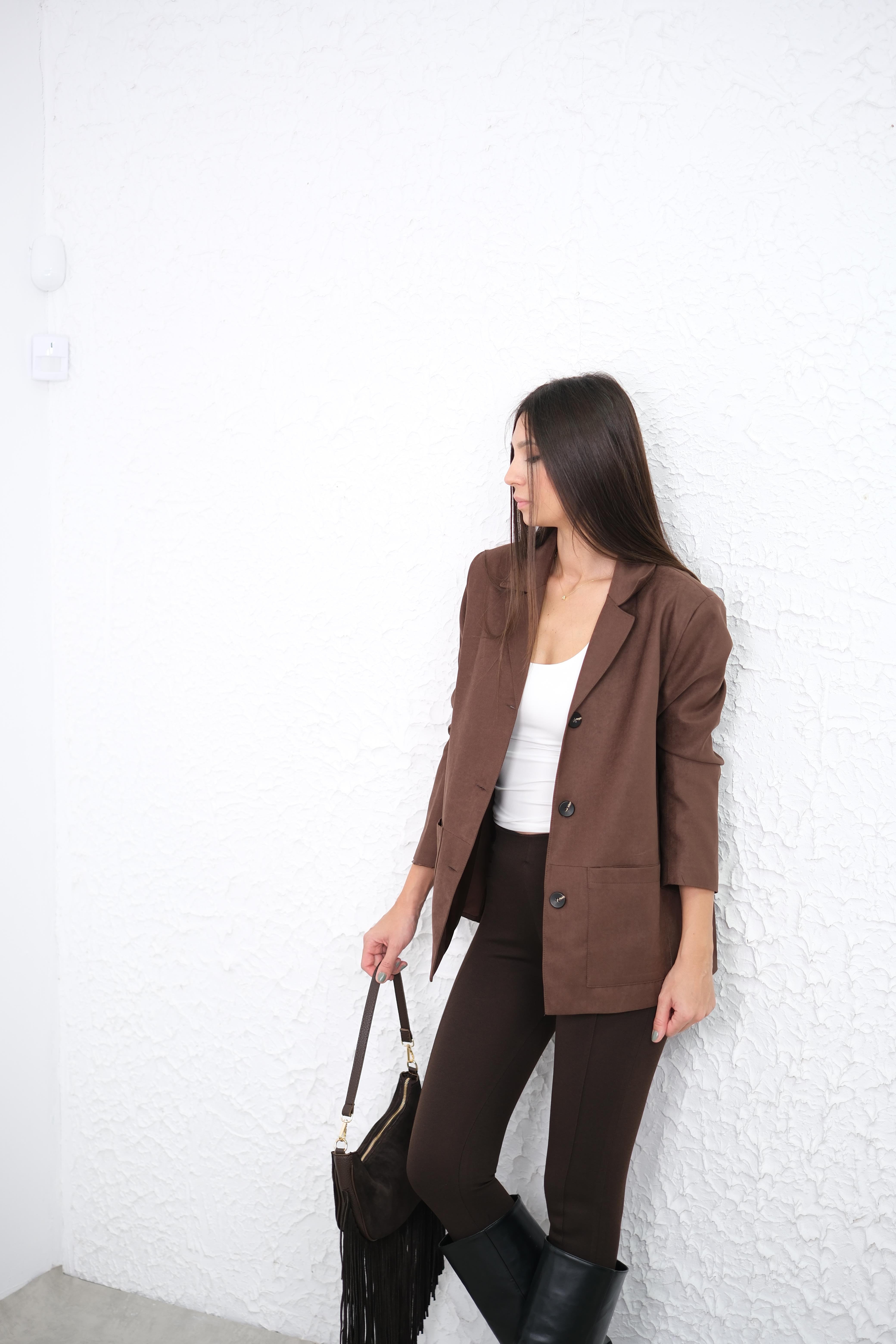 MOTO BEL DETAYLI KAHVE TAYT