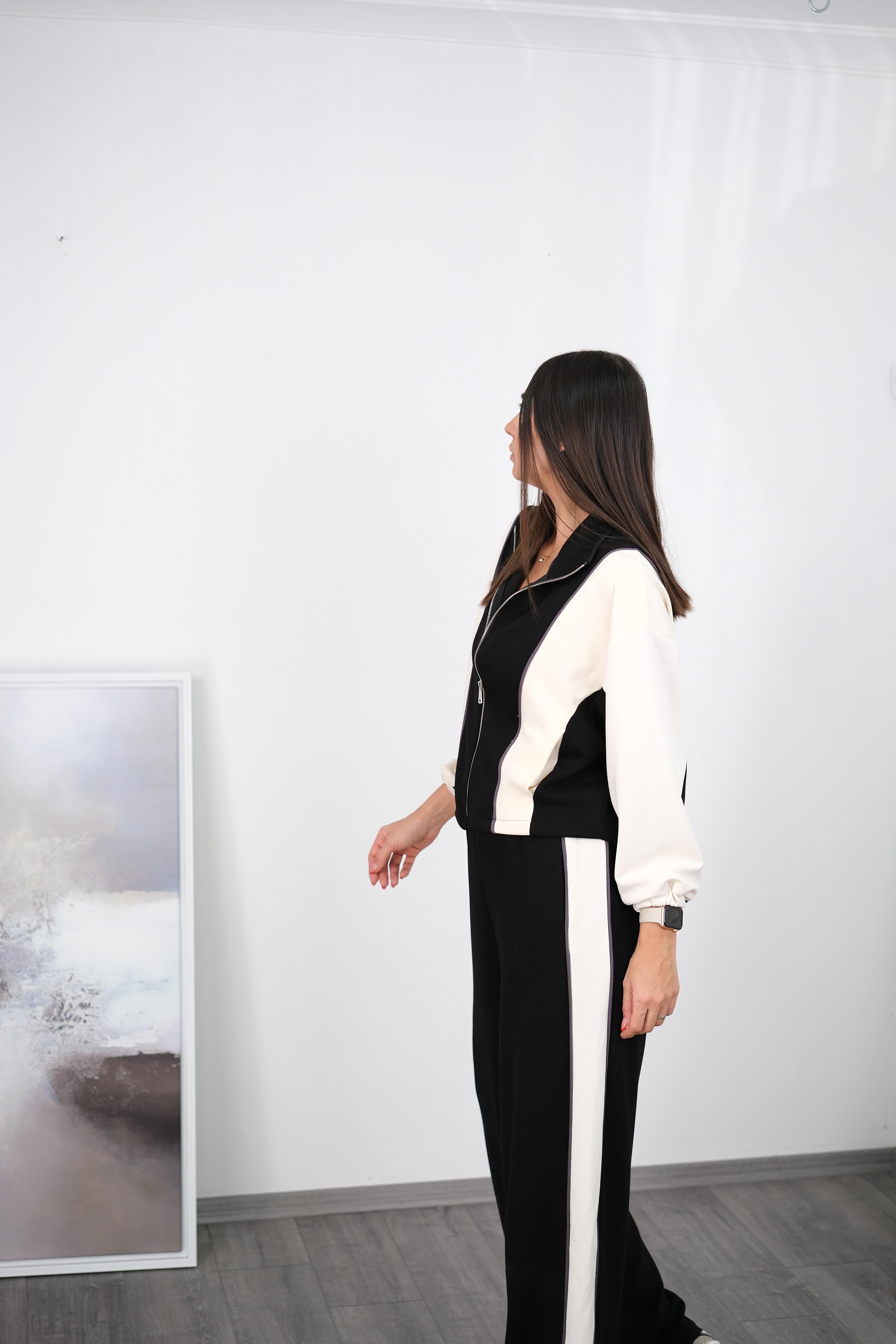 MURRY SİYAH BEYAZ EŞOFMAN TAKIMI