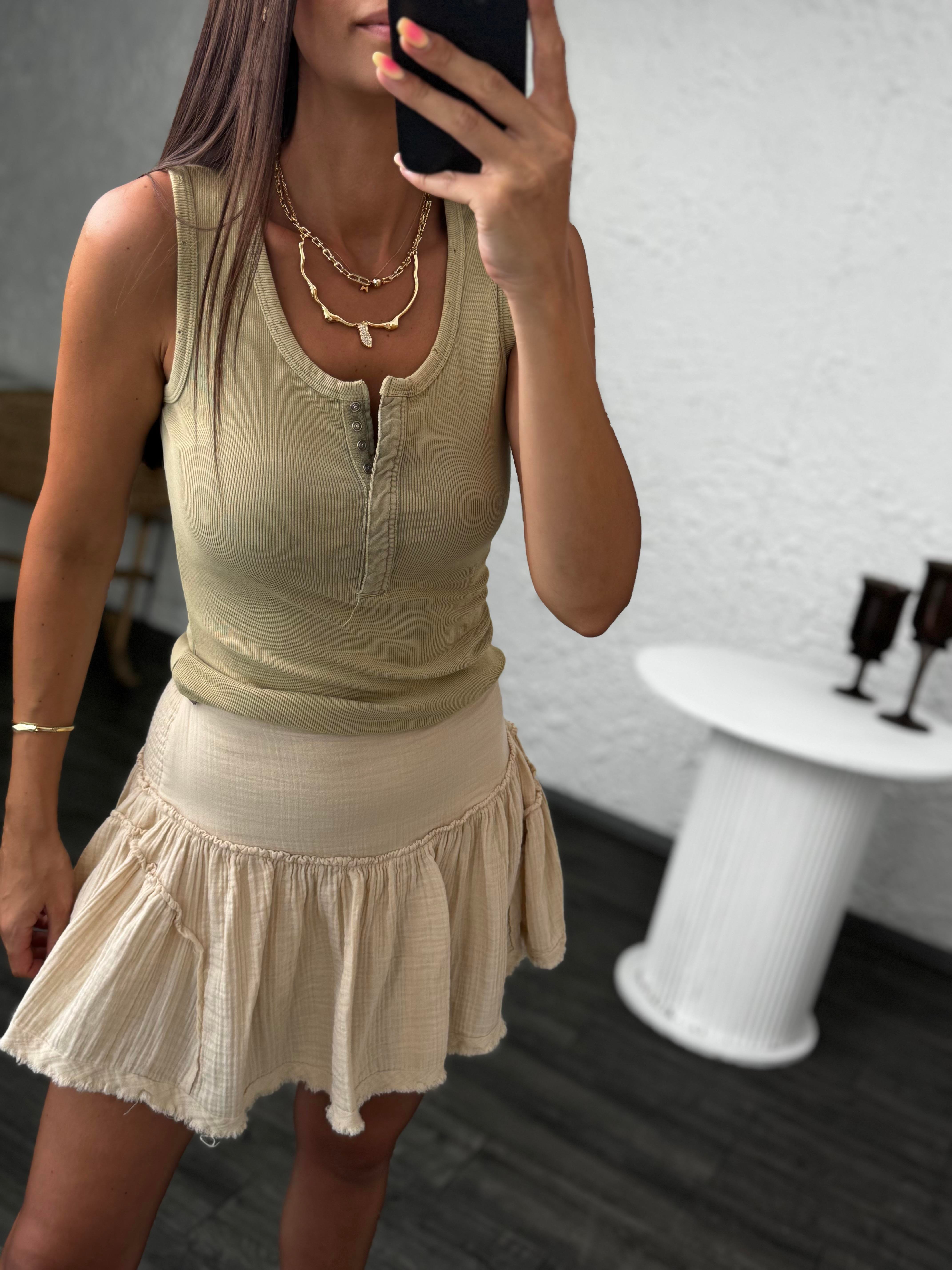 NARO ÇITÇITLI YEŞİL BLUZ