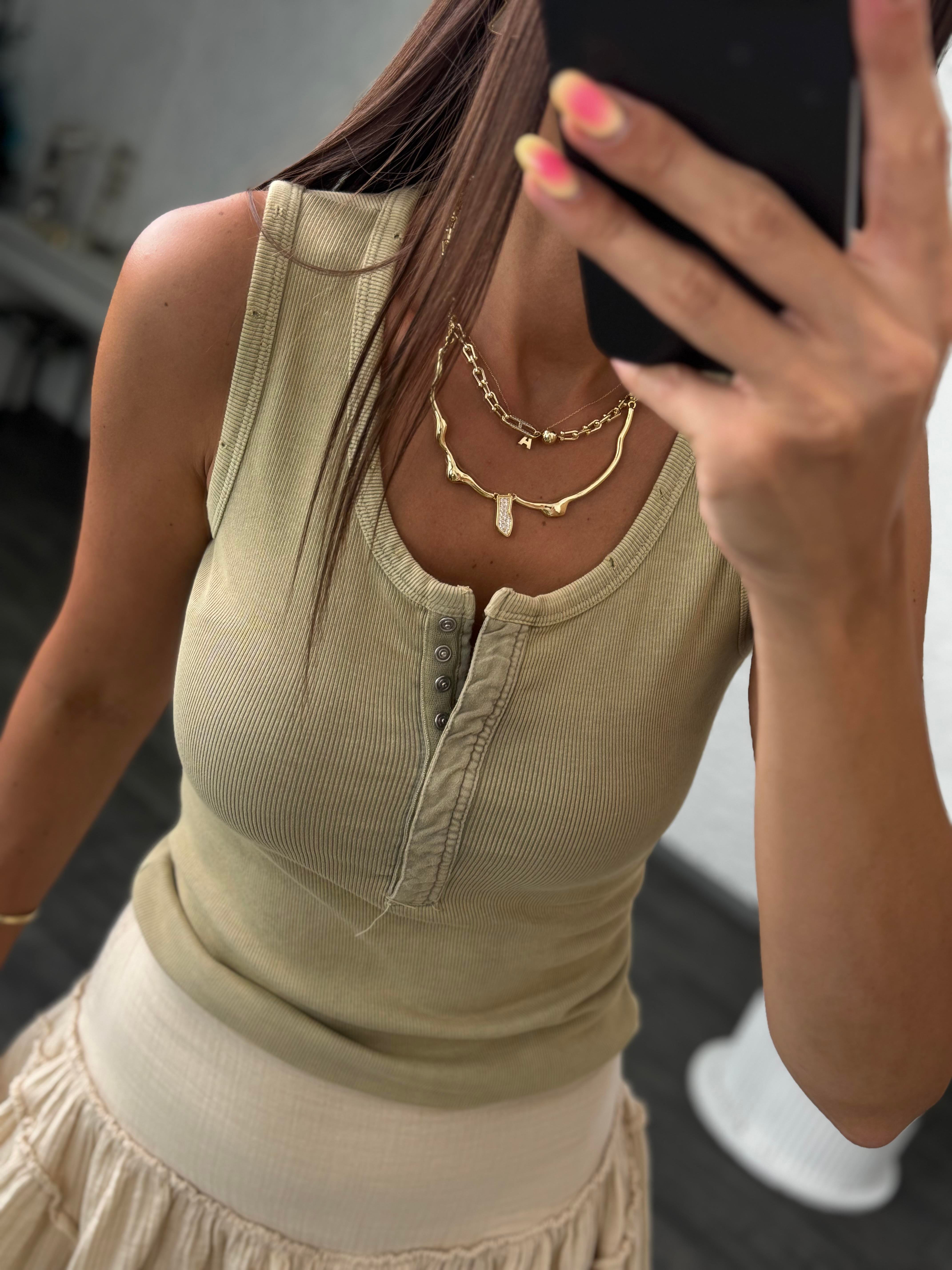 NARO ÇITÇITLI YEŞİL BLUZ