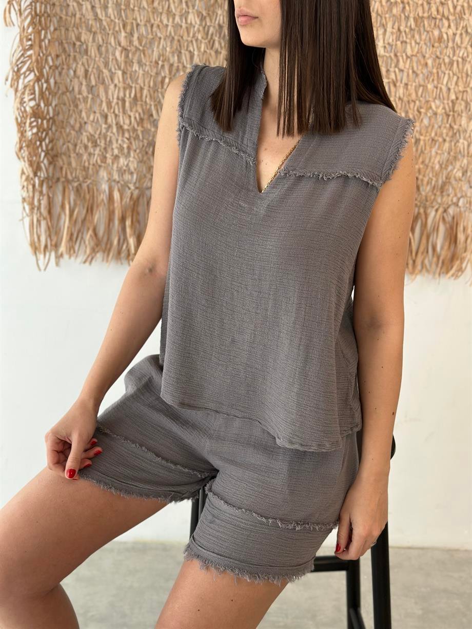 NATURAL ANTRASİT BLUZ